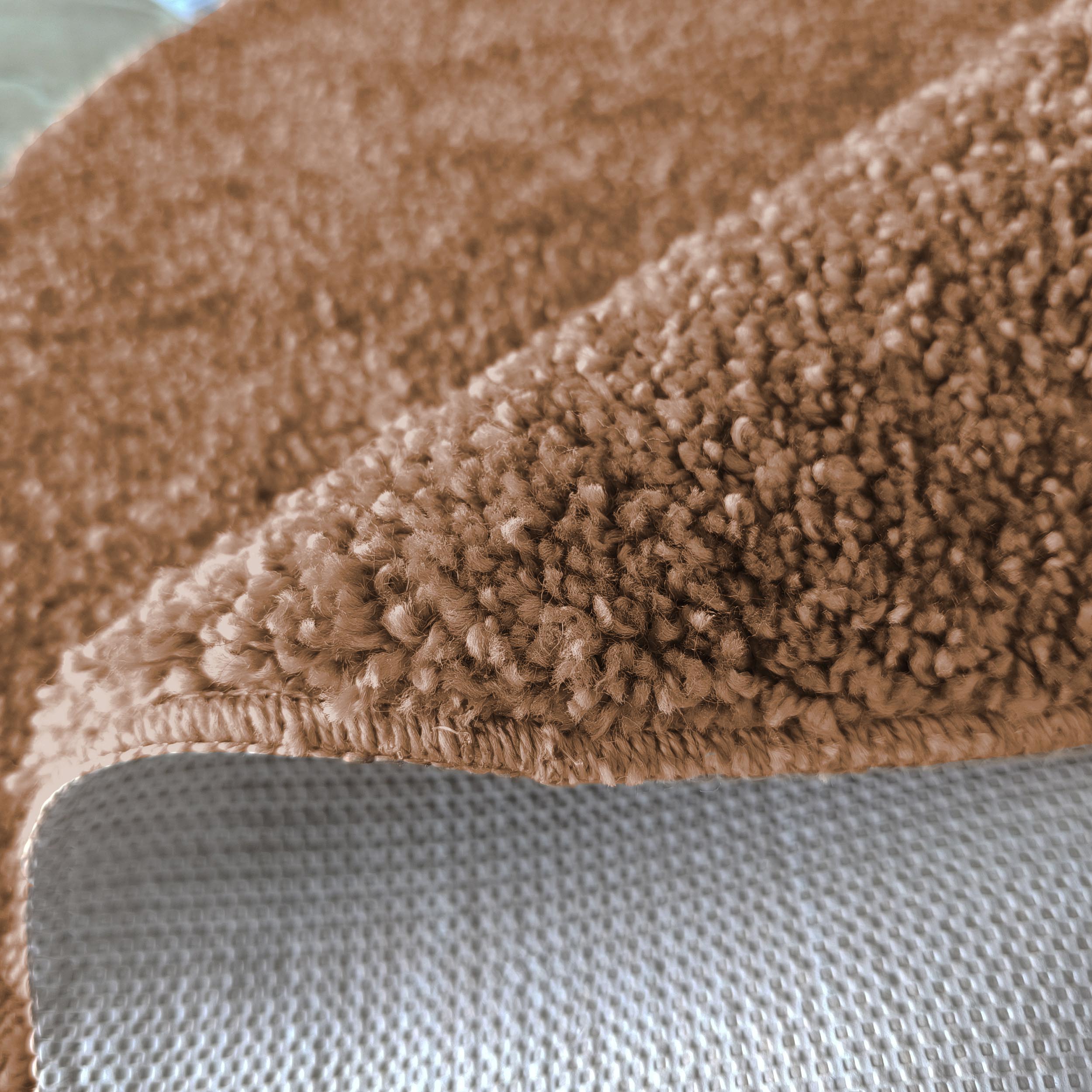 Dywan Kamel Typu Shaggy Nowoczesny Koło Soft - Brązowy jasny