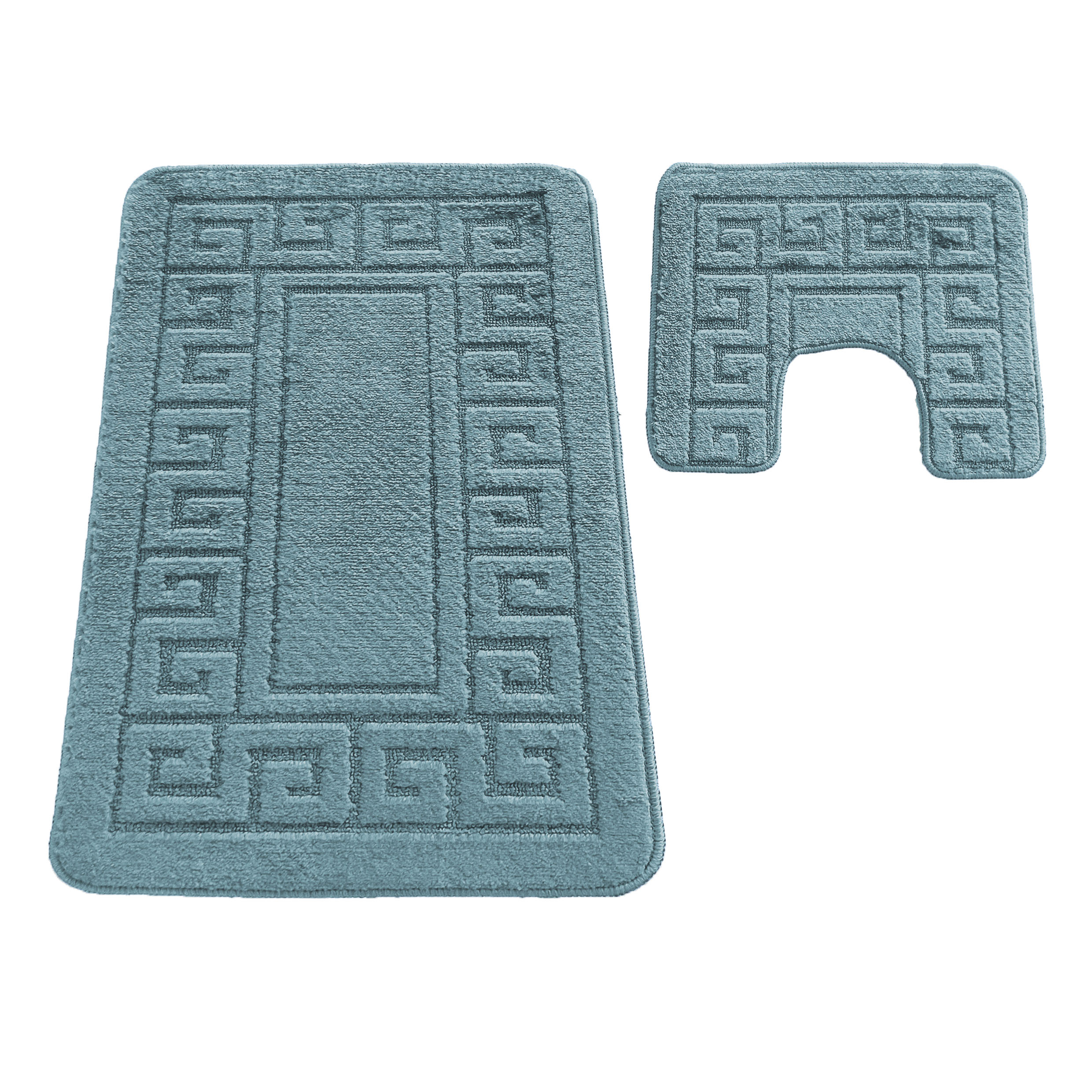 Komplet Dywaników Łazienkowych Montana Ethnic - Perski Błękit Pod WC Antypoślizgowy
