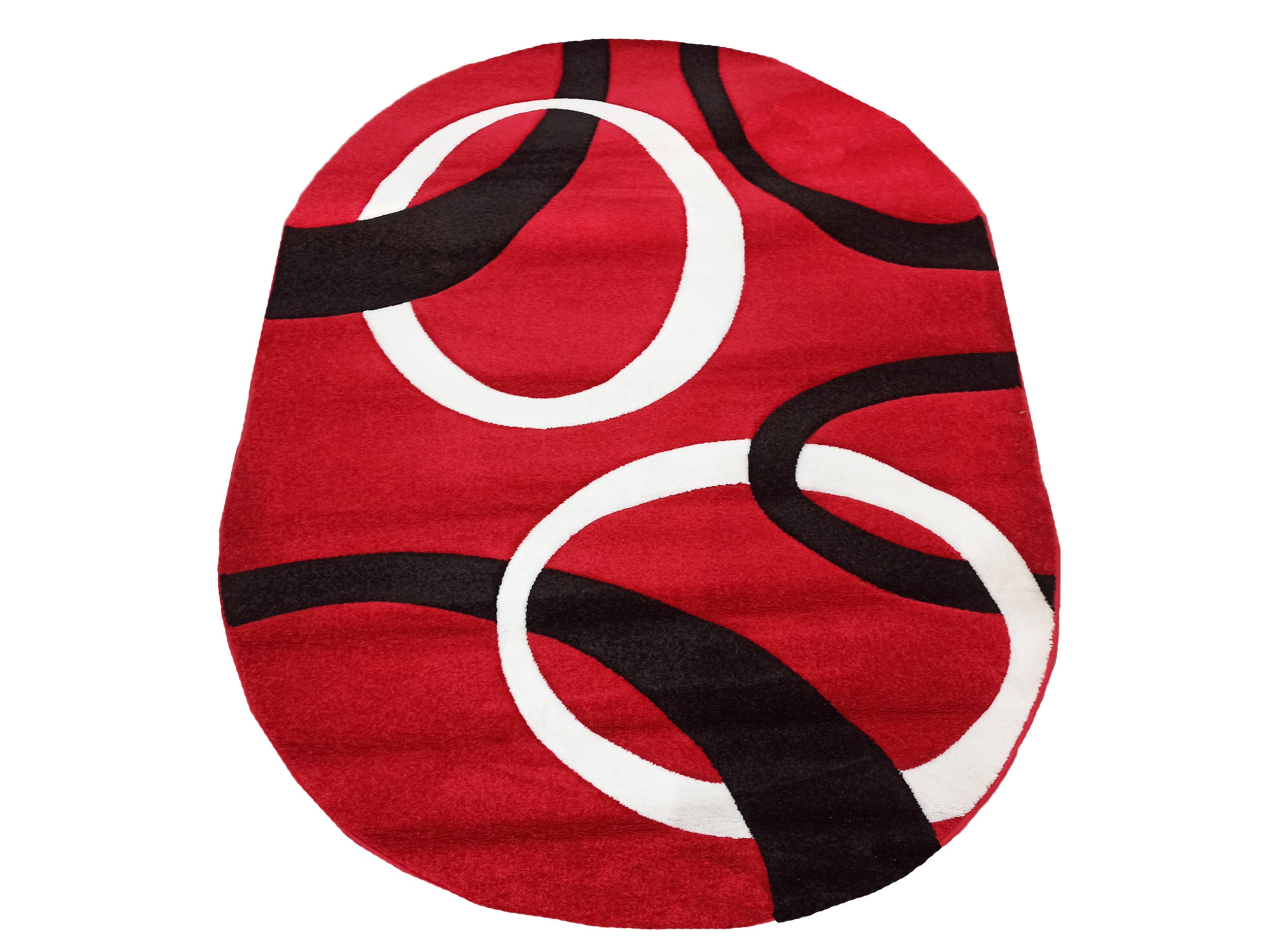 Dywan nowoczesny Fantazja 6188A-RD owalny - czerwony