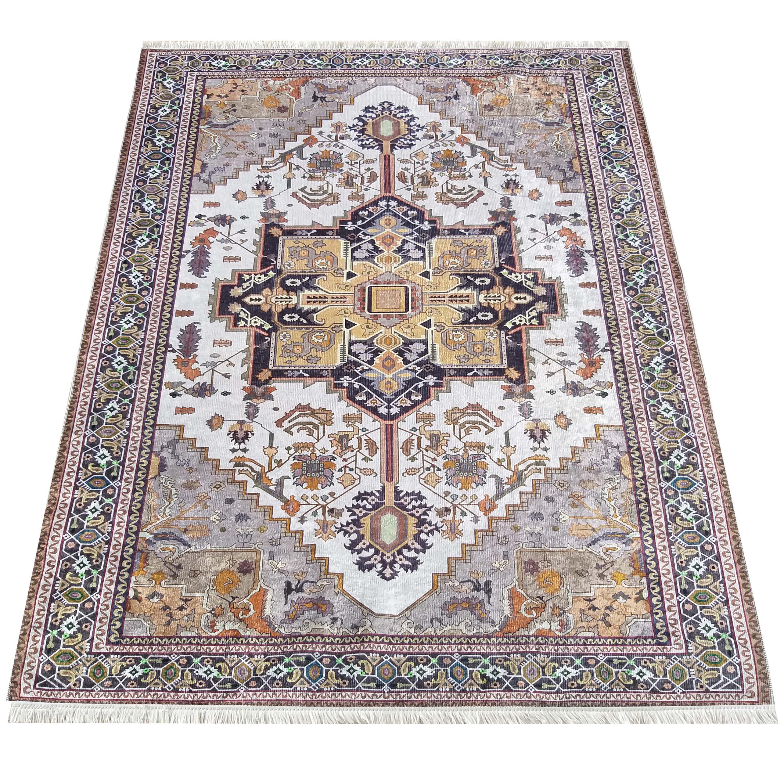 Dywan Nowoczesny Wielokolorowy Safir 600 złoty