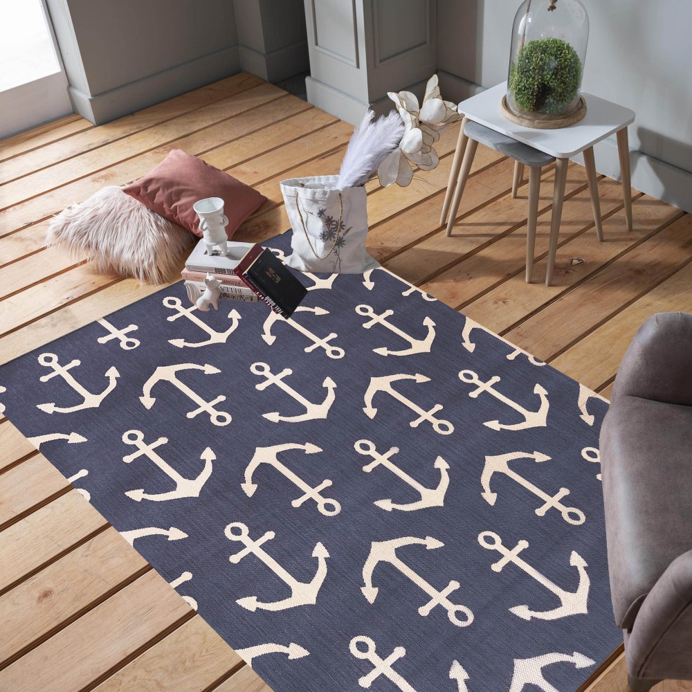 Dywan Nowoczesny Sznurkowy OUTDOOR Patio 113 - Granatowy