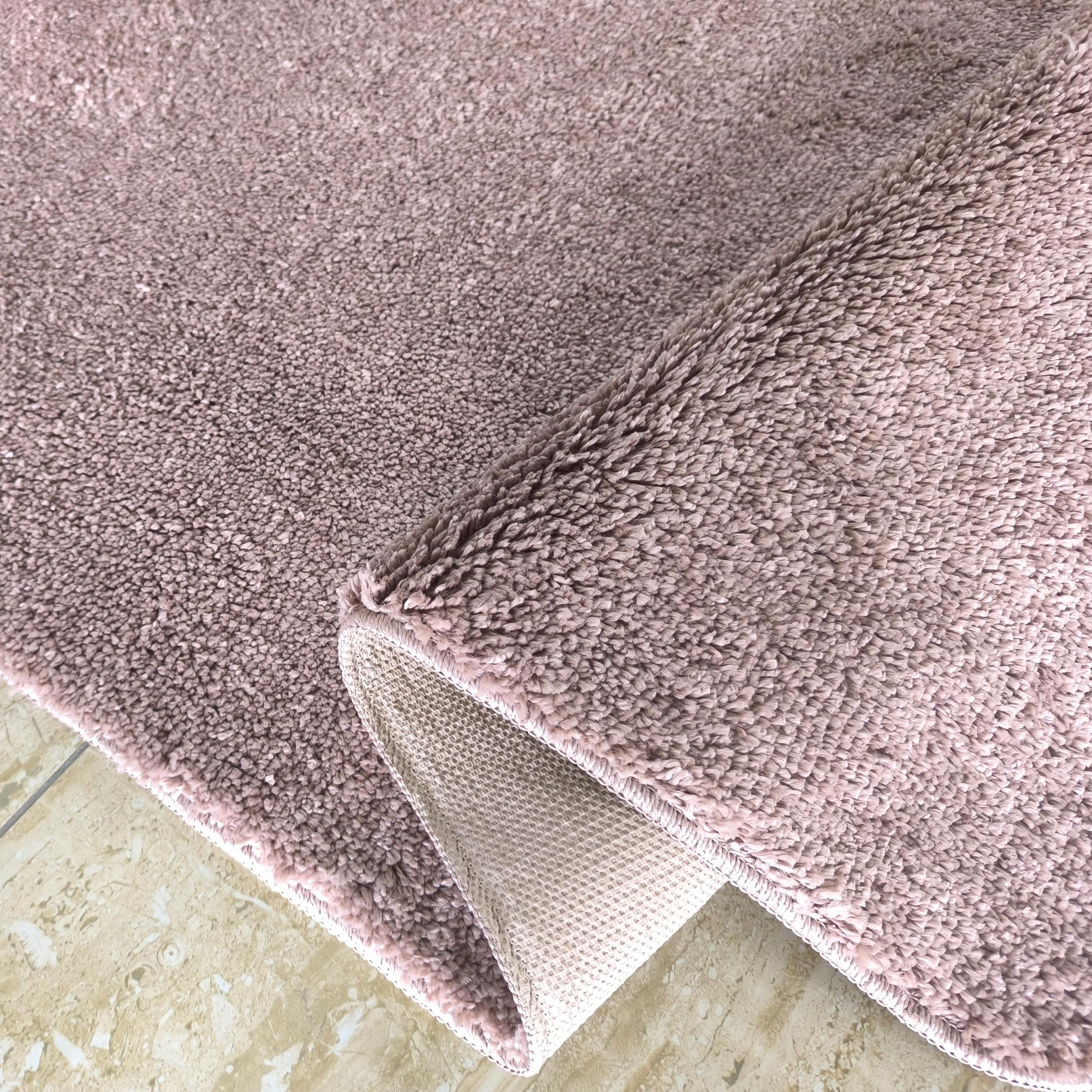  Dywan Kamel Typu Shaggy Nowoczesny Soft - Beżowo - różowy