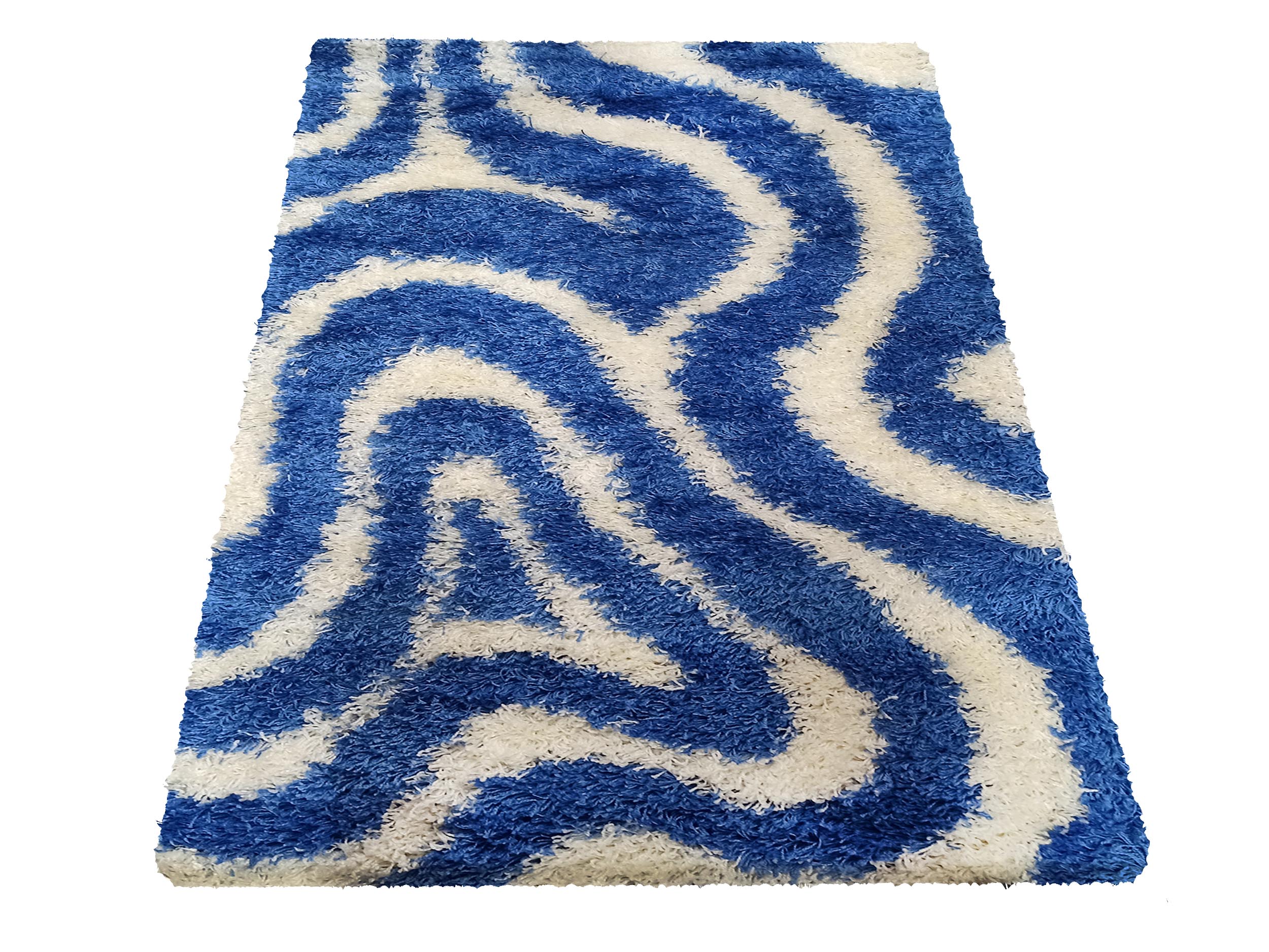 Dywan Nowoczesny Shaggy Long S300A-BLUE - wielokolorowy