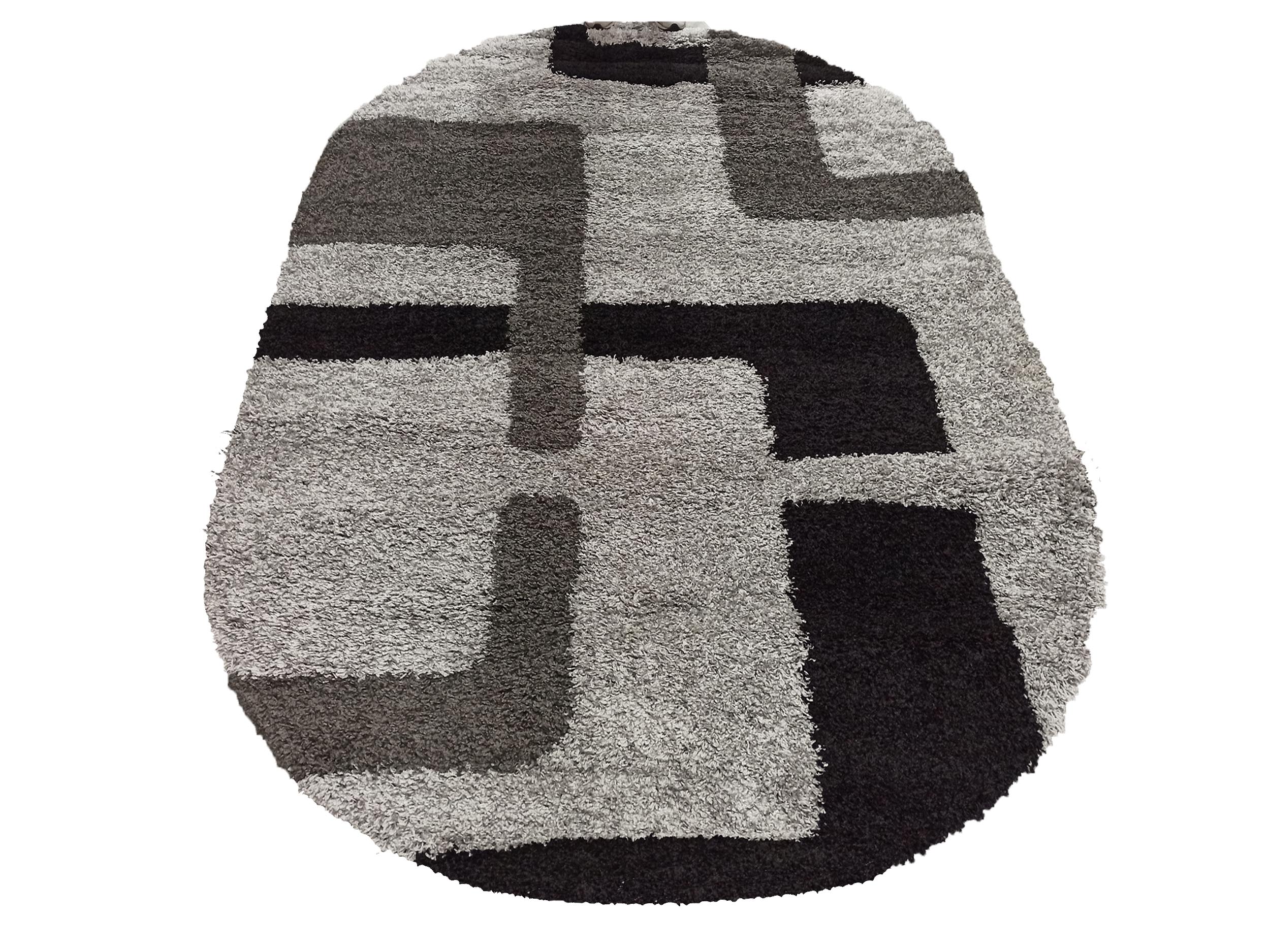 Dywan Nowoczesny Shaggy Long 0084A-GB owalny - wielokolorowy