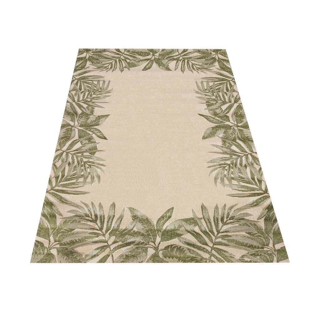 Dywan Nowoczesny Sznurkowy OUTDOOR Patio 37 - Beżowo - Zielony