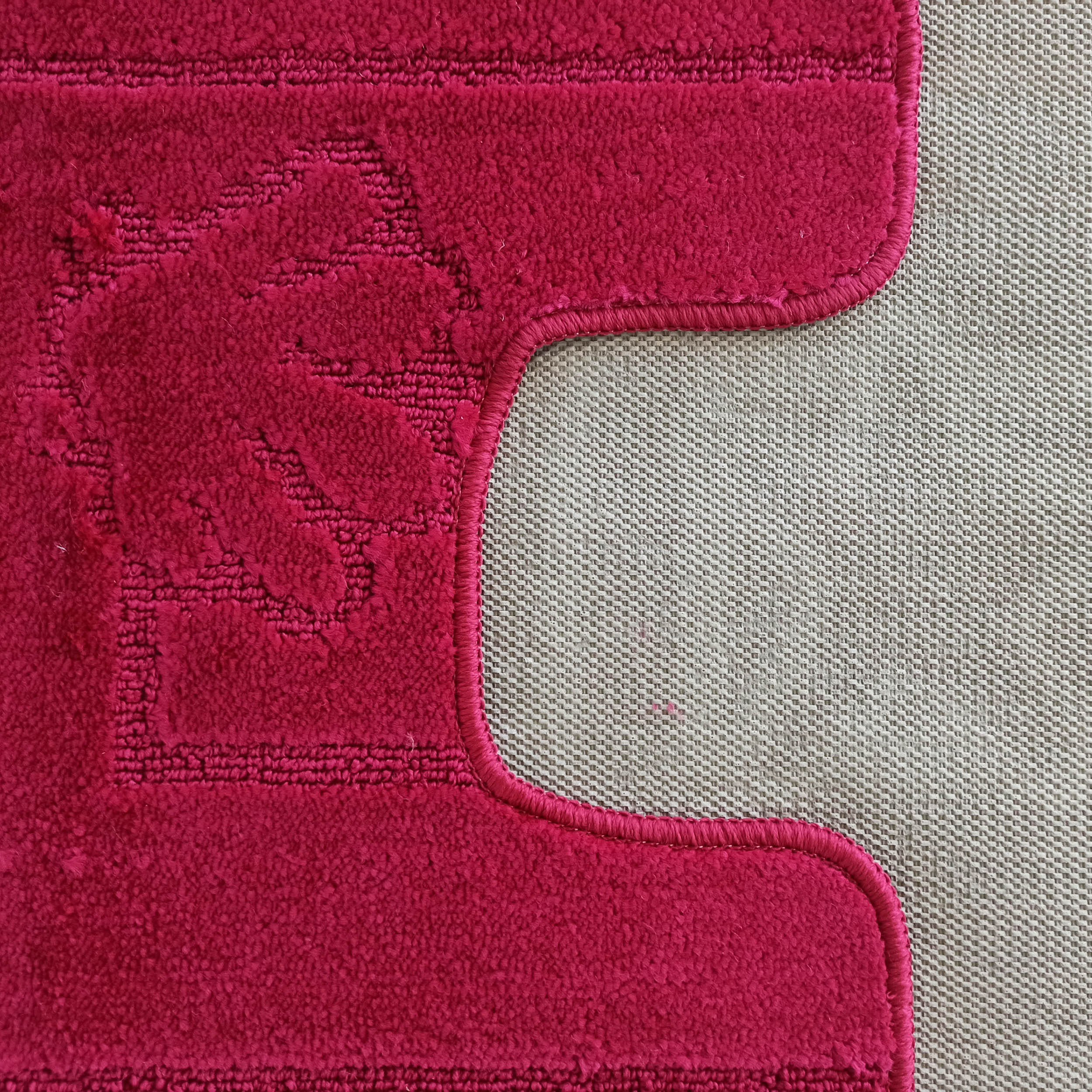 Komplet Dywaników Łazienkowych Montana Maritime - Malinowy Pod WC Antypoślizgowy