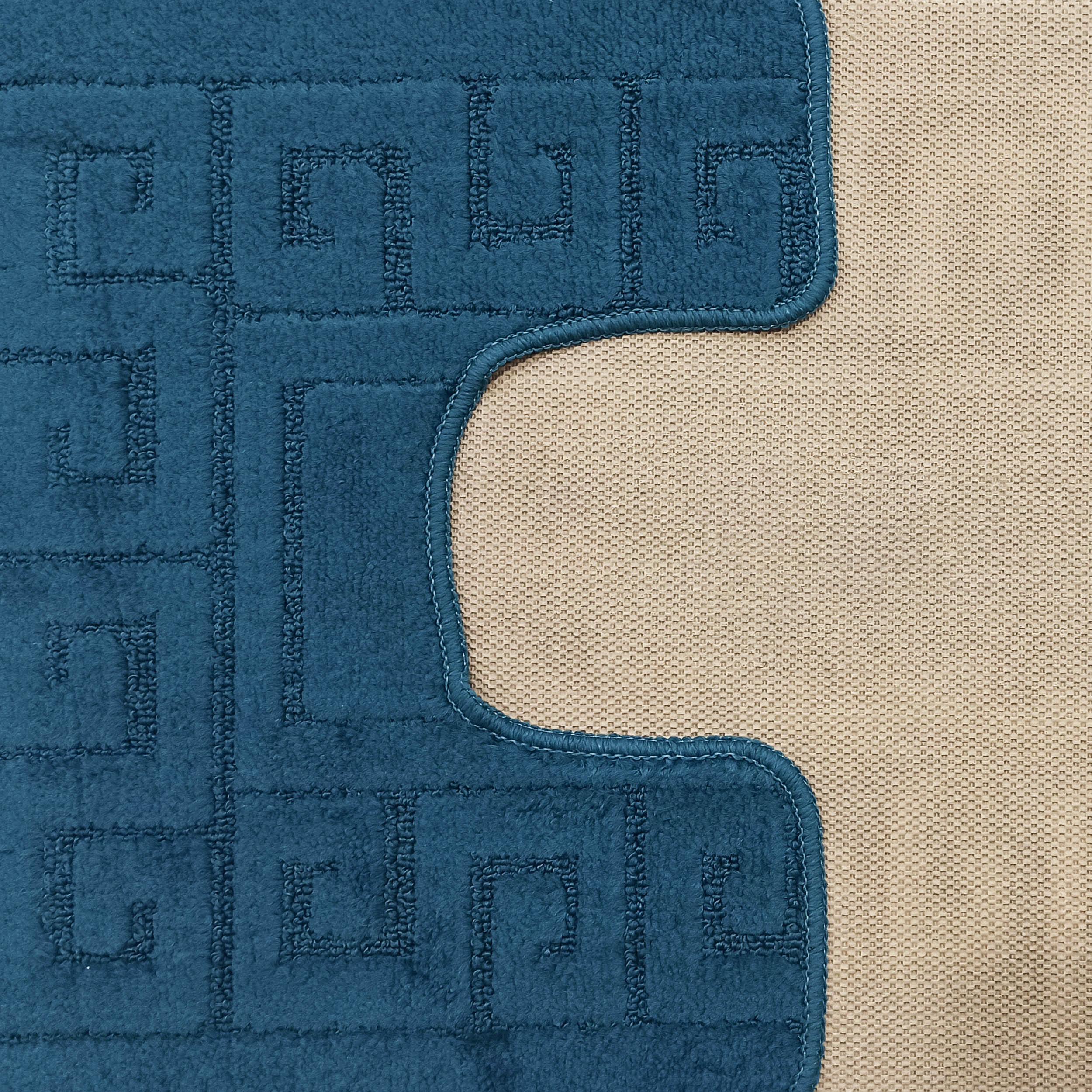 Komplet Dywaników Łazienkowych Montana Ethnic - Morski Pod WC Antypoślizgowy