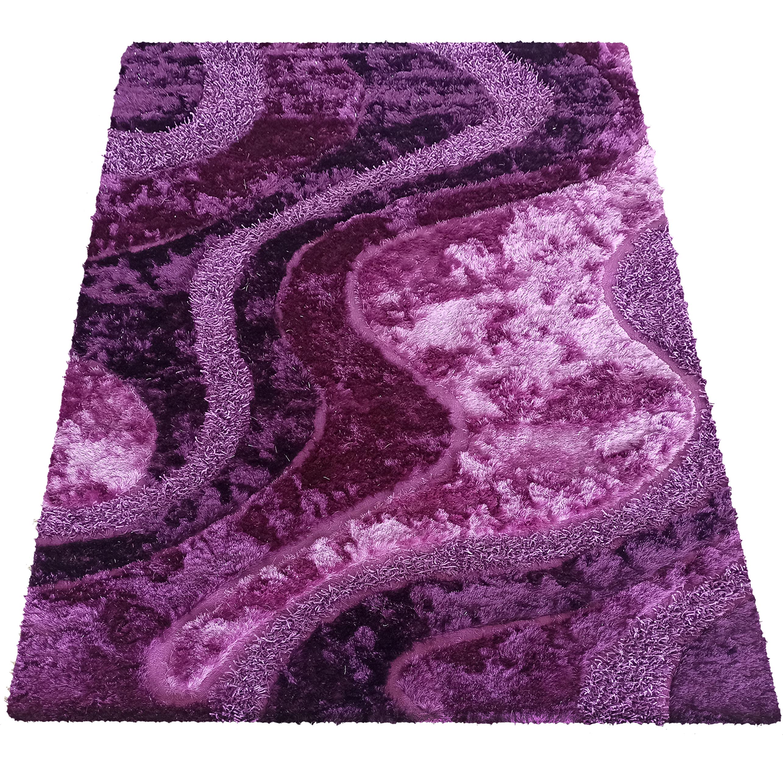 Dywan Nowoczesny Ovo Typu Shaggy 08056-MO Fioletowy