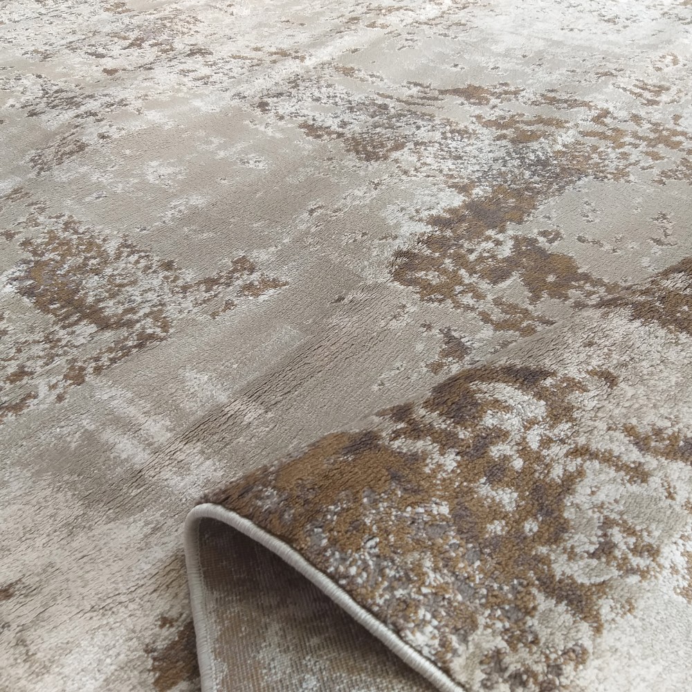 Dywan Nowoczesny Milas Shrink PRL 13C KA - Beżowo - Brązowy