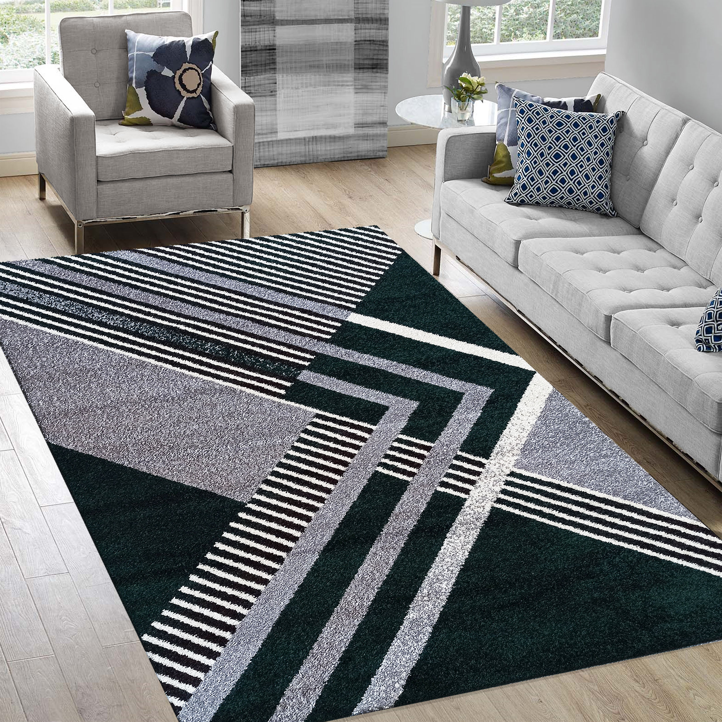 Dywan Nowoczesny Otto 03 Szaro-Zielony