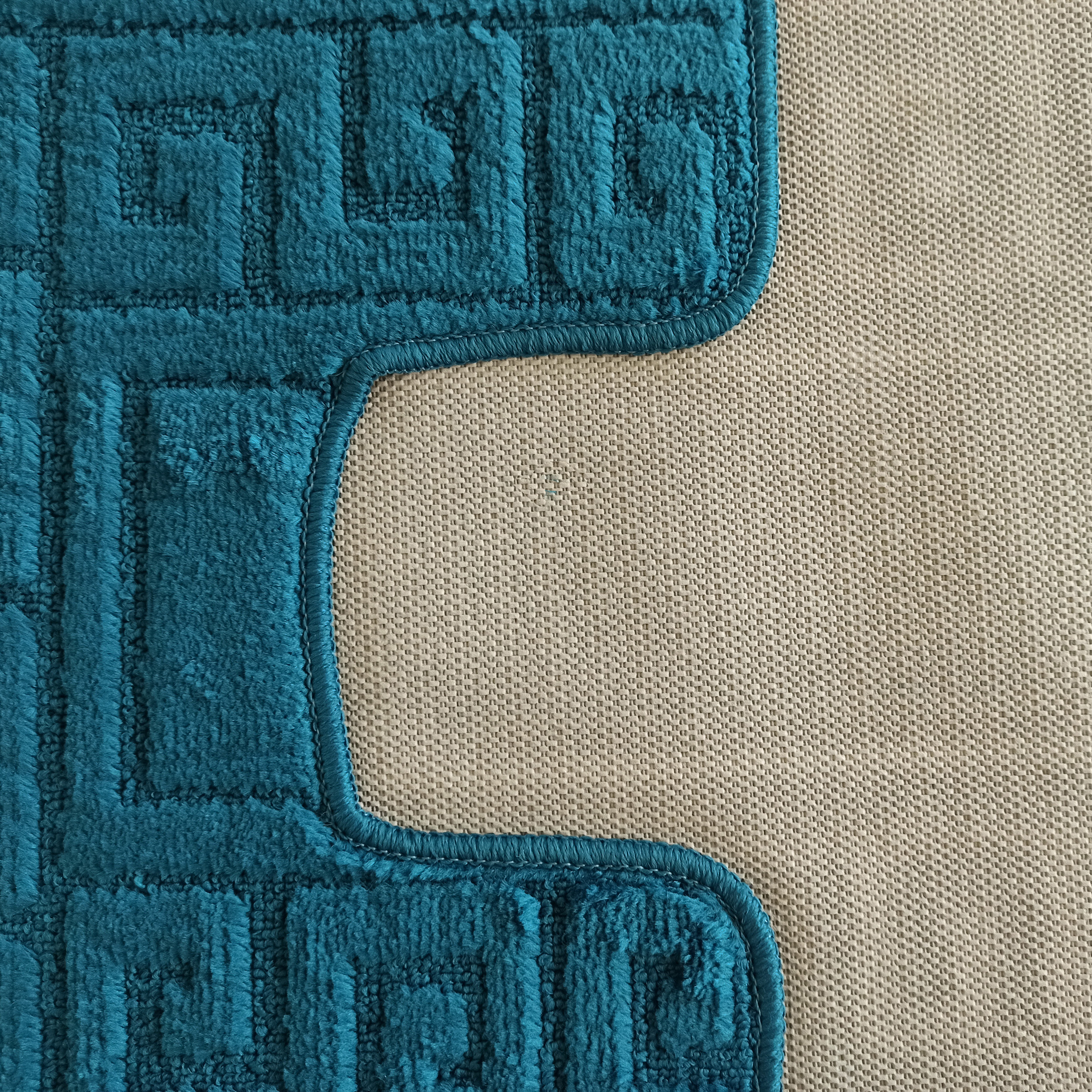 Komplet Dywaników Łazienkowych Montana Ethnic - Turkusowy Pod WC Antypoślizgowy