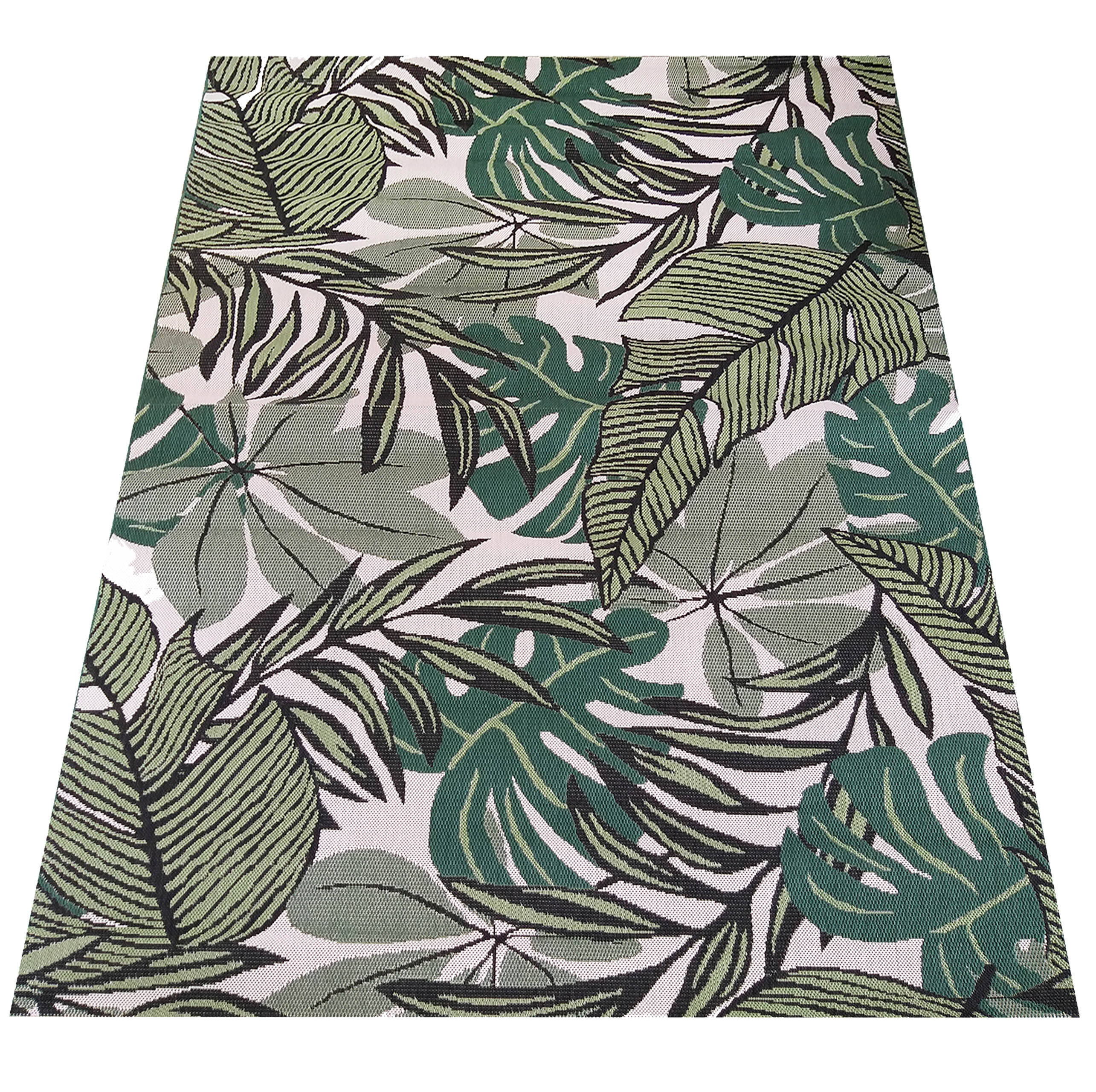 Dywan Nowoczesny Sznurkowy OUTDOOR Patio 23 - Beżowo - Zielony