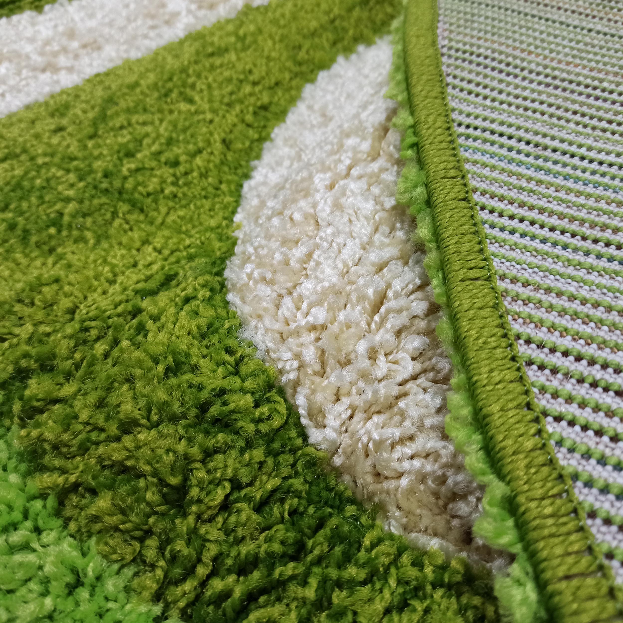 Dywan Nowoczesny Shaggy Long 0700A-GN owalny - wielokolorowy