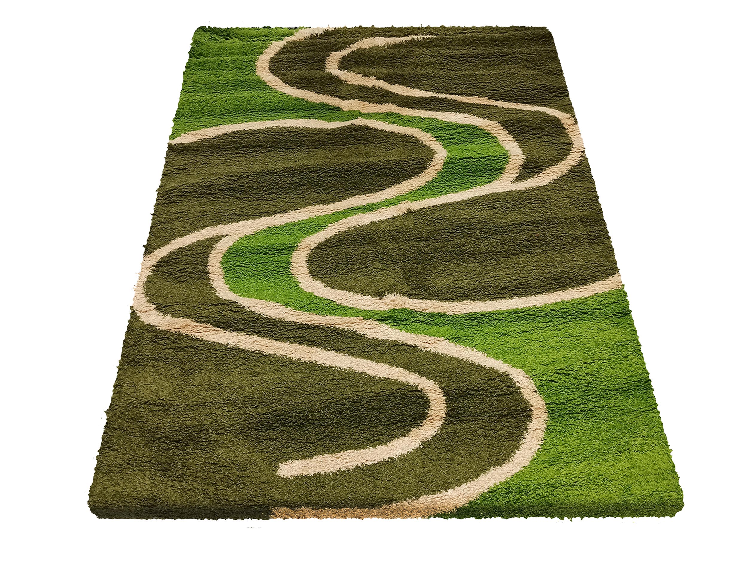 Dywan Nowoczesny Shaggy Long 0033A-GN - wielokolorowy