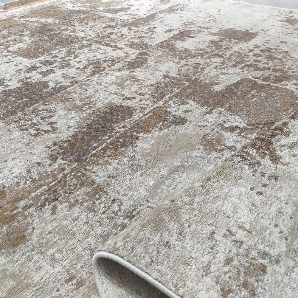 Dywan Nowoczesny Milas Shrink PRL 12D KA - Beżowo - Brązowy