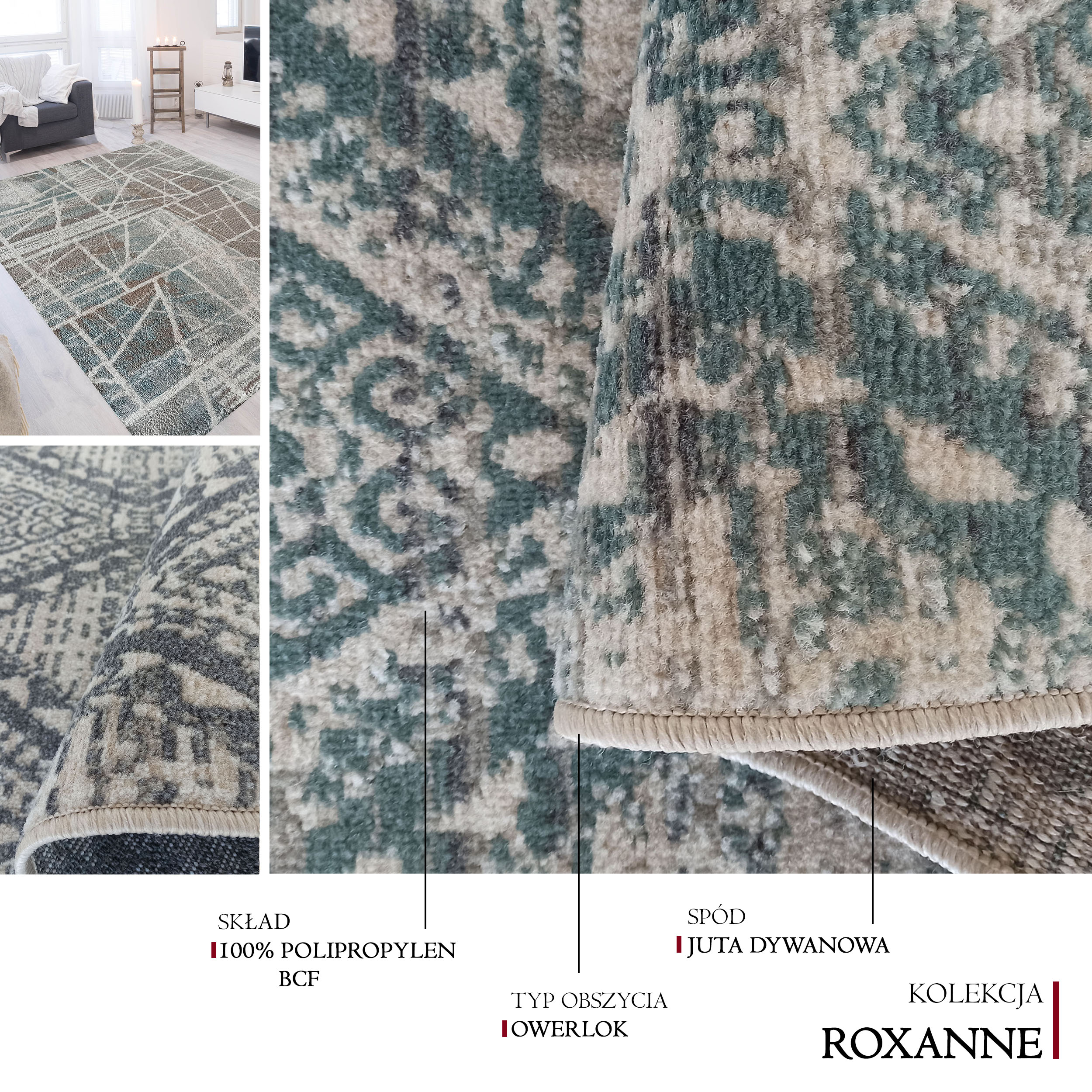 Dywan nowoczesny Roxanne 09 - wielokolorowy Dywan nowoczesny Roxanne 09 - wielokolorowy