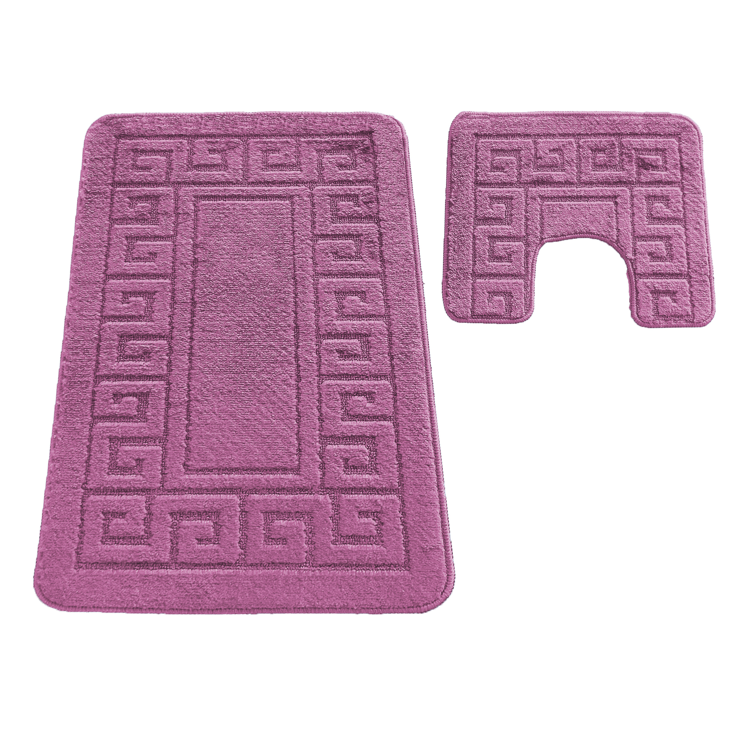 Komplet Dywaników Łazienkowych Montana Ethnic - Fuksja Pod WC Antypoślizgowy