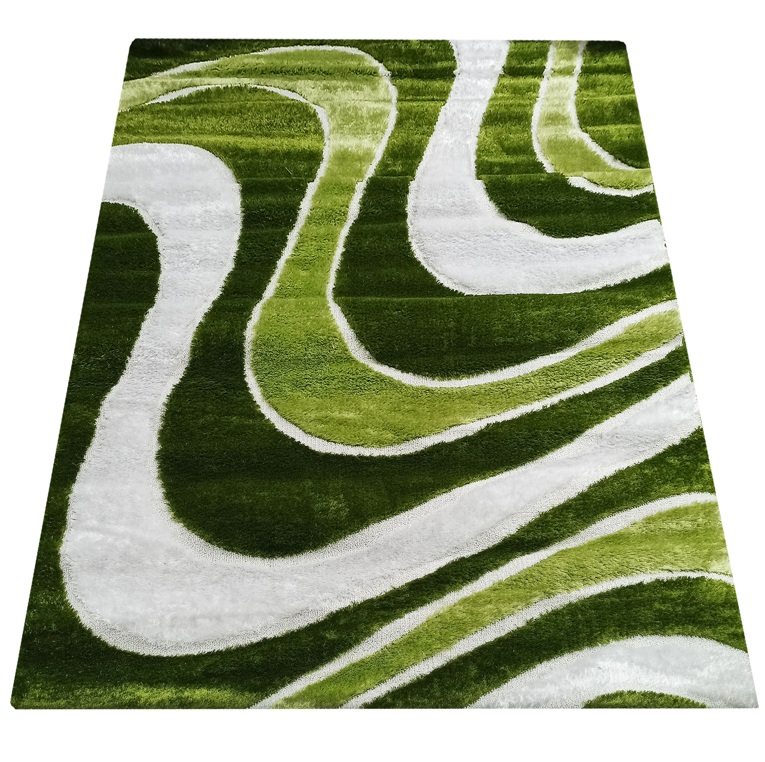 Dywan Nowoczesny Ovo Typu Shaggy 05  Zielony