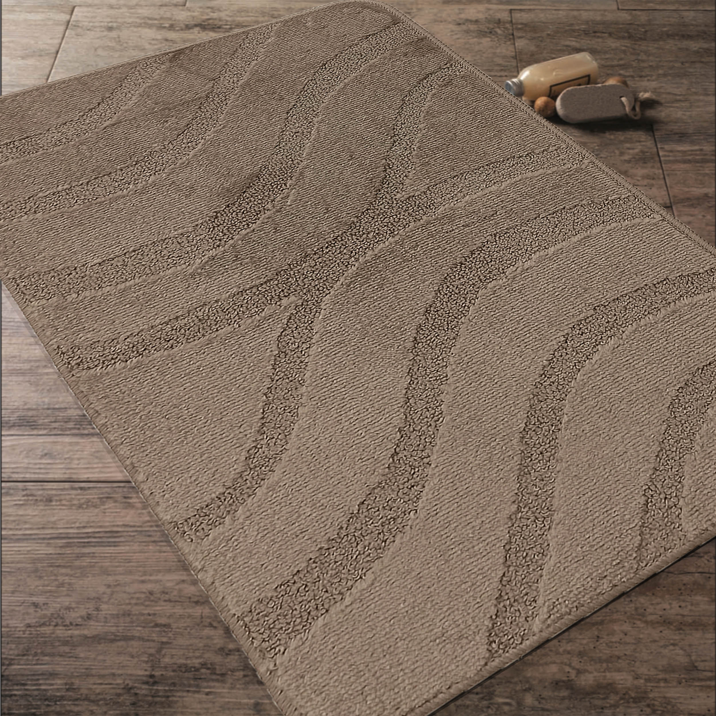 Komplet Dywaników Łazienkowych Montana Symphony - Cappuccino Pod WC Antypoślizgowy