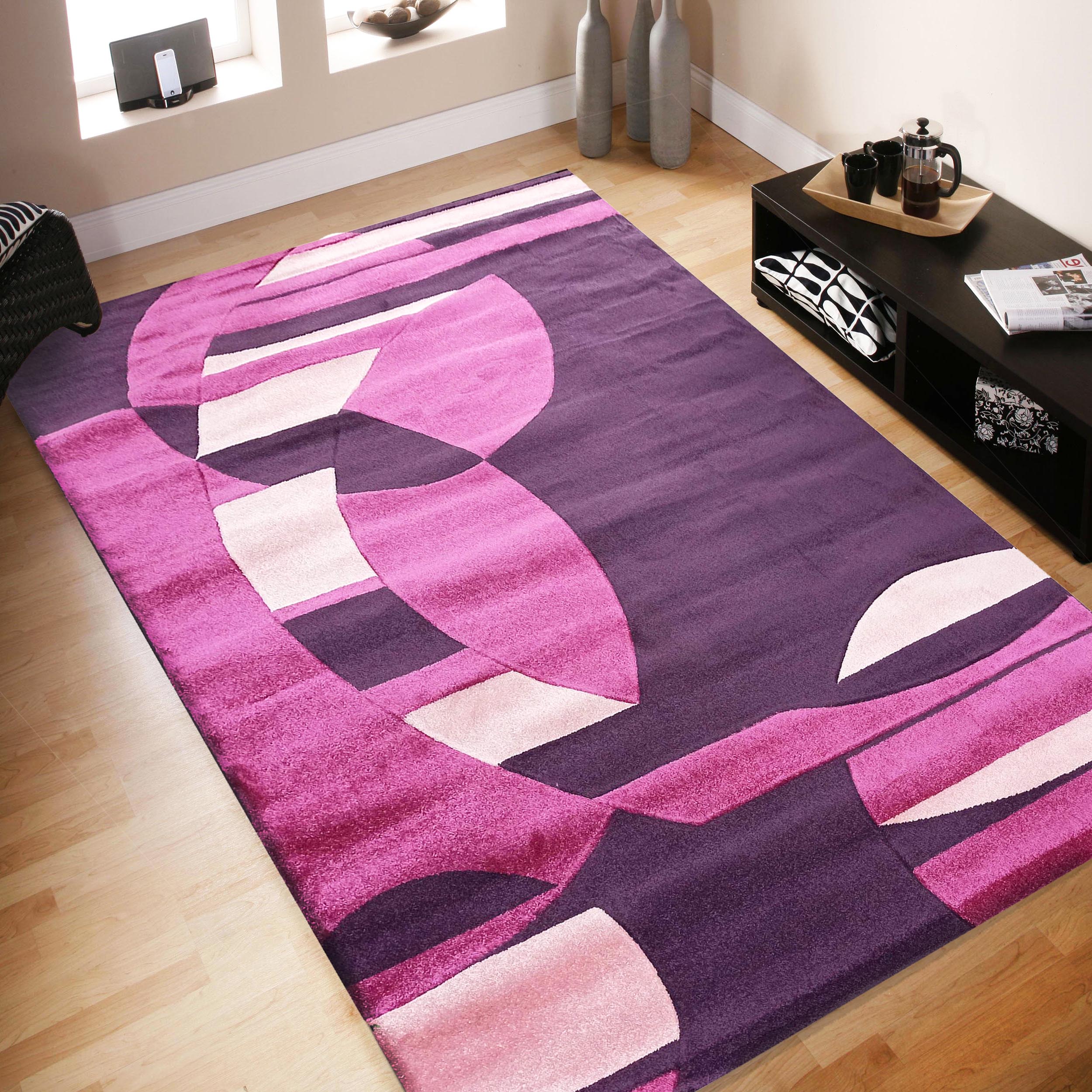 Dywan nowoczesny Fantazja 06287A - fioletowy