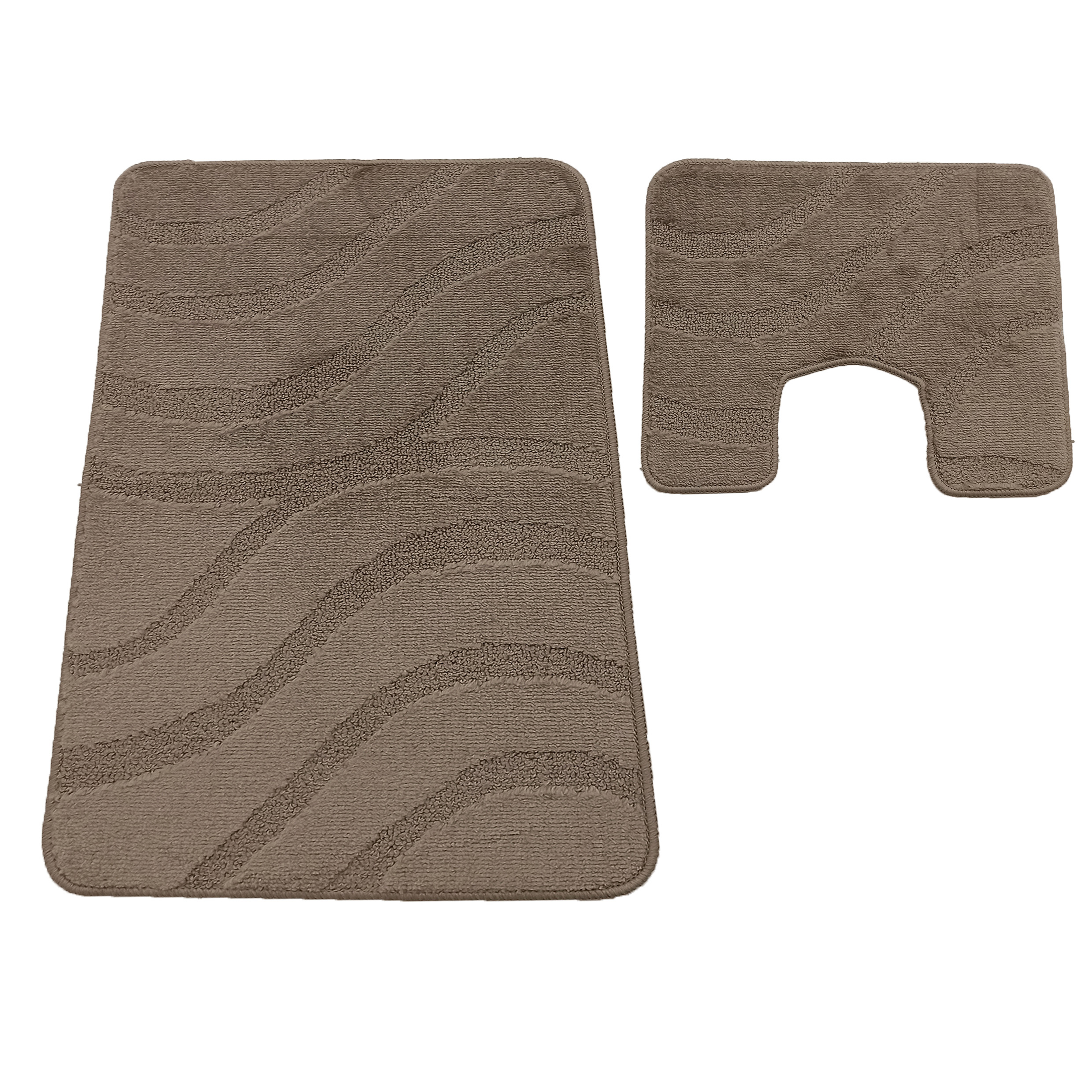 Komplet Dywaników Łazienkowych Montana Symphony - Cappuccino Pod WC Antypoślizgowy