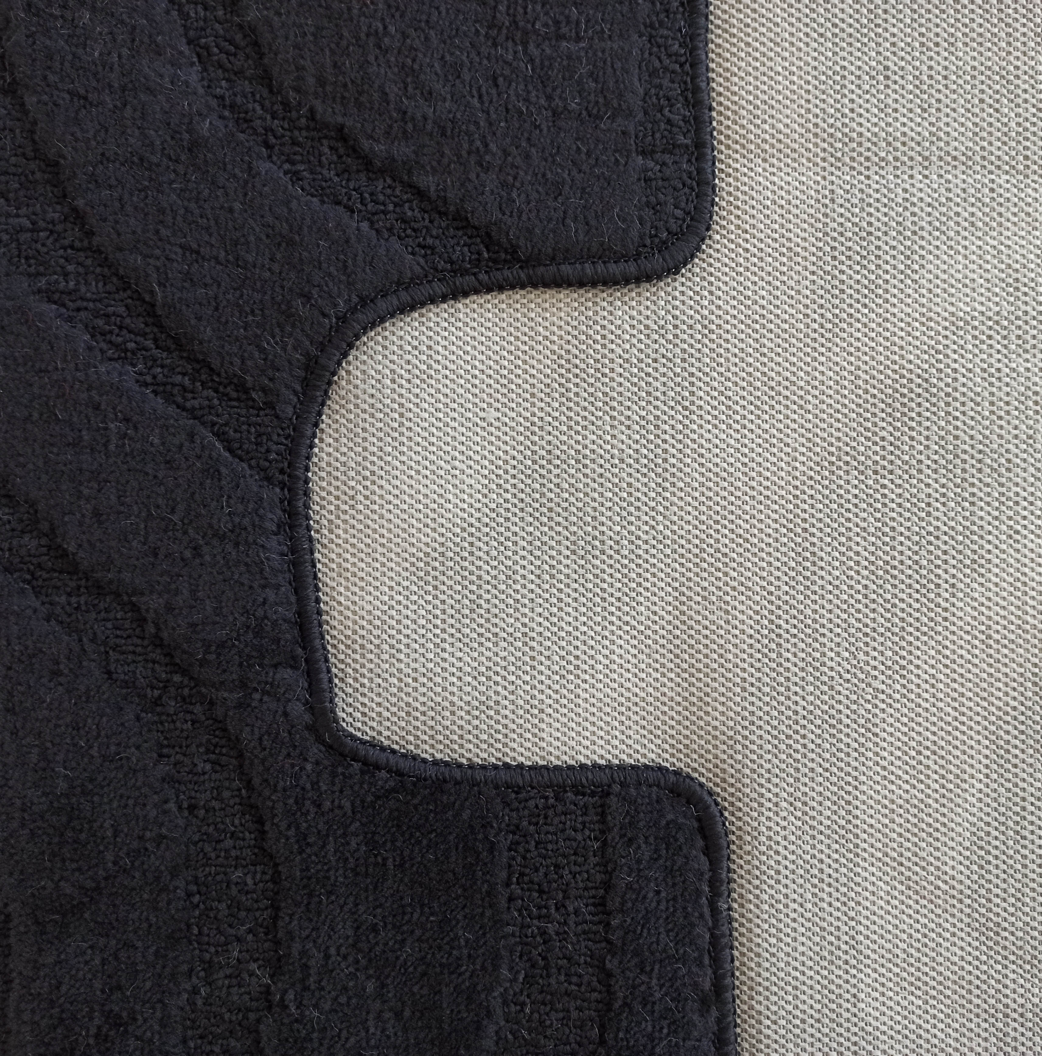 Komplet Dywaników Łazienkowych Montana Symphony - Czarny Pod WC Antypoślizgowy