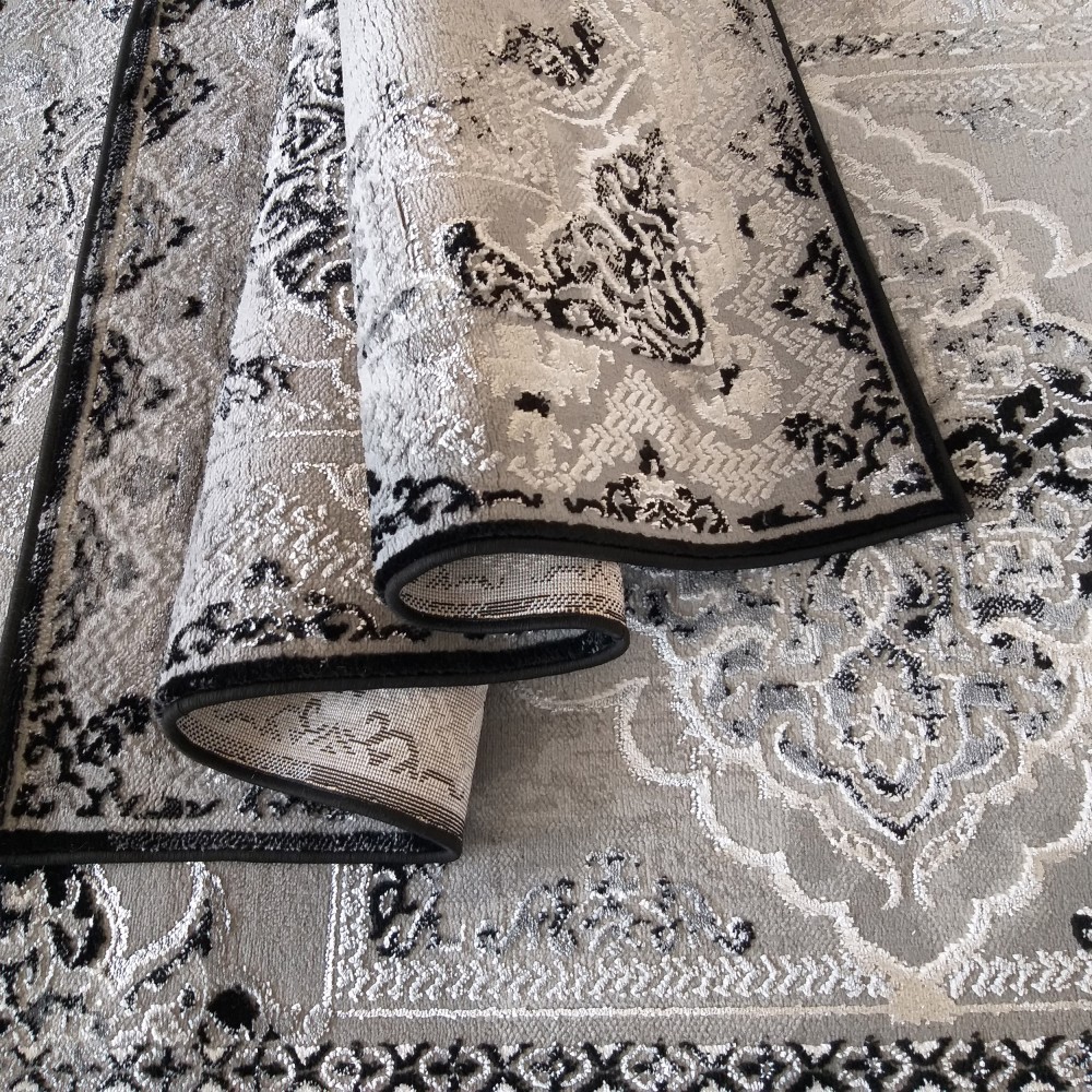 Dywan Ekskluzywny Angora 02 - Szaro - Czarny