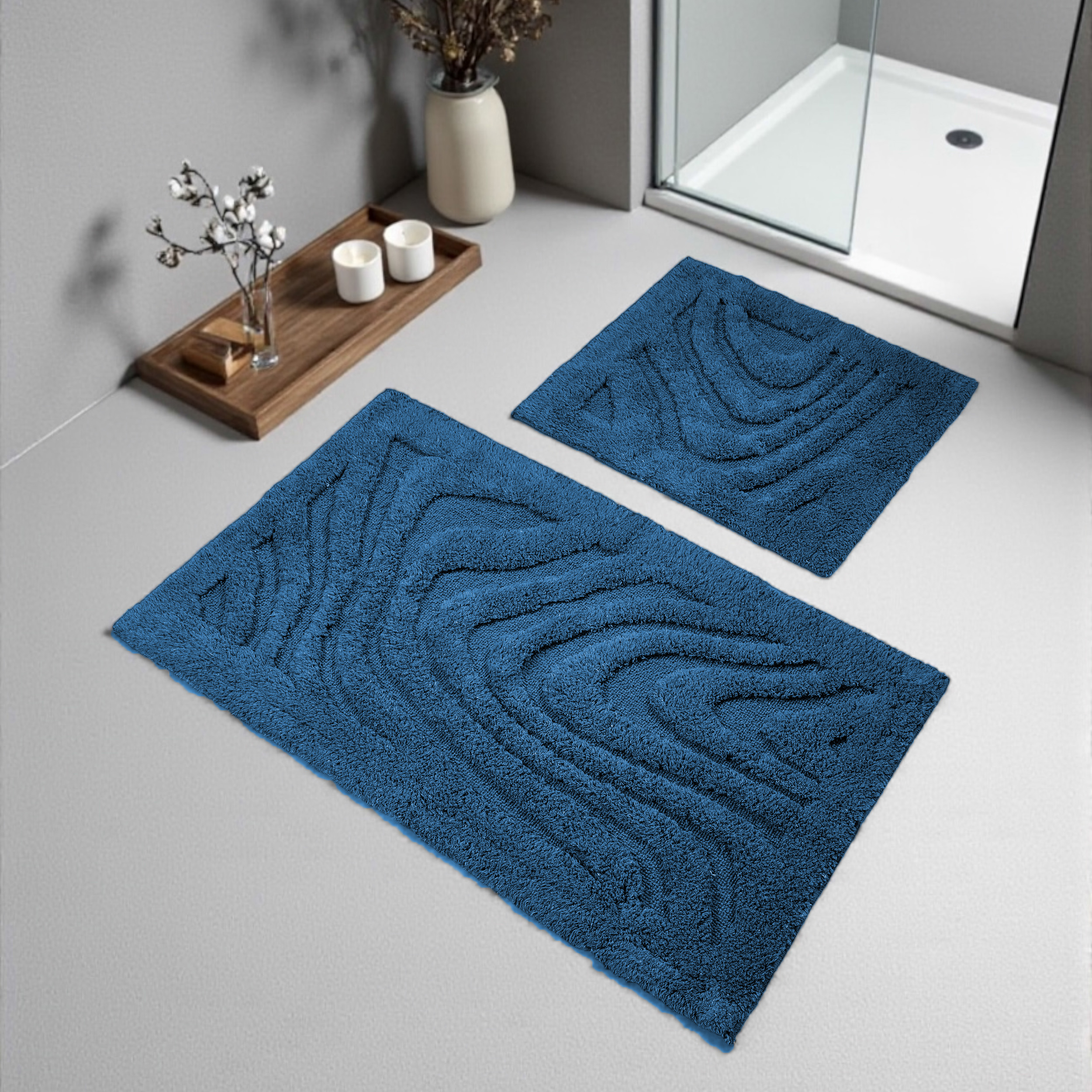 Komplet Dywaników Łazienkowych Boston 11 - Granatowy