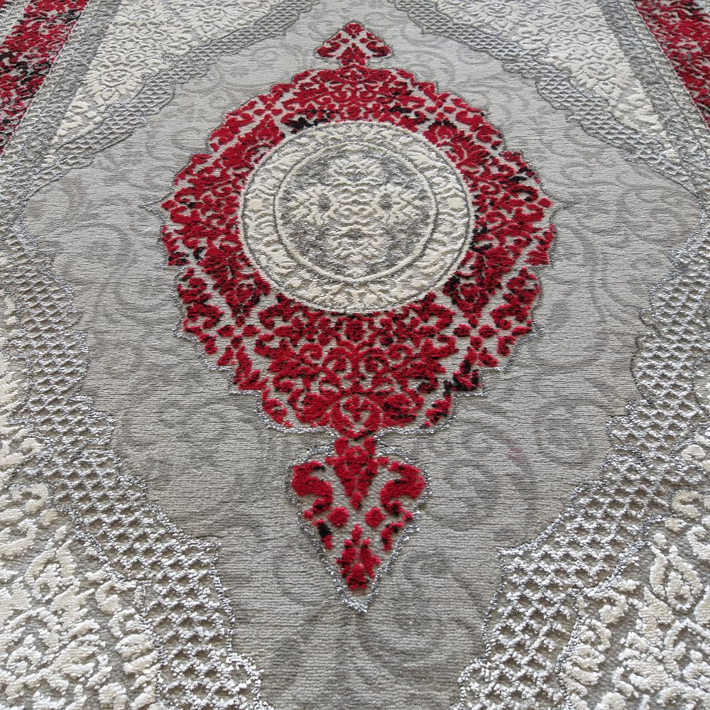Dywan Ekskluzywny Angora 01 - Szaro - Czerwony Dywan Ekskluzywny Angora 01 - Szaro - Czerwony