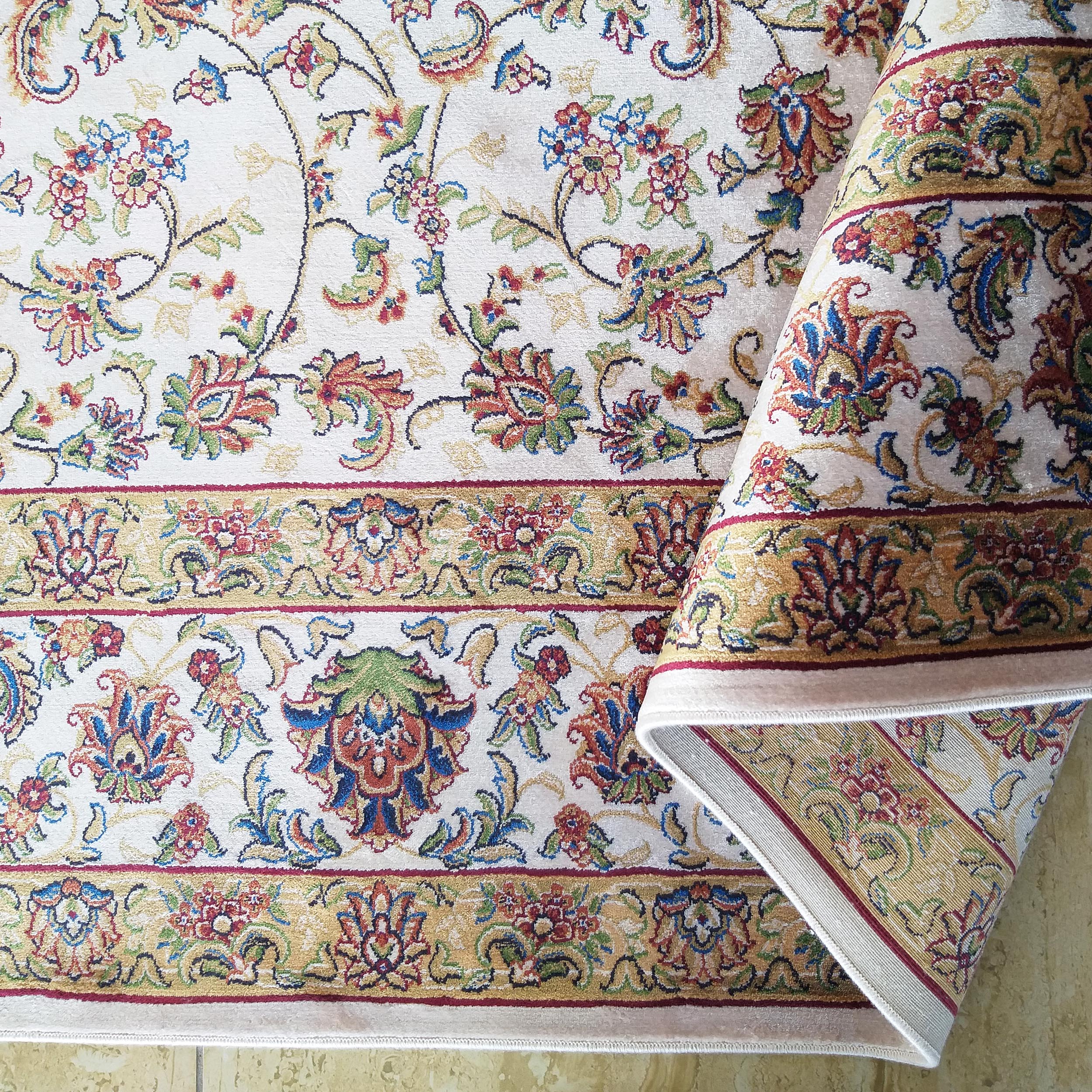 Dywan ekskluzywny Qum Silk 12 - kremowy Dywan ekskluzywny Qum Silk 12 - kremowy