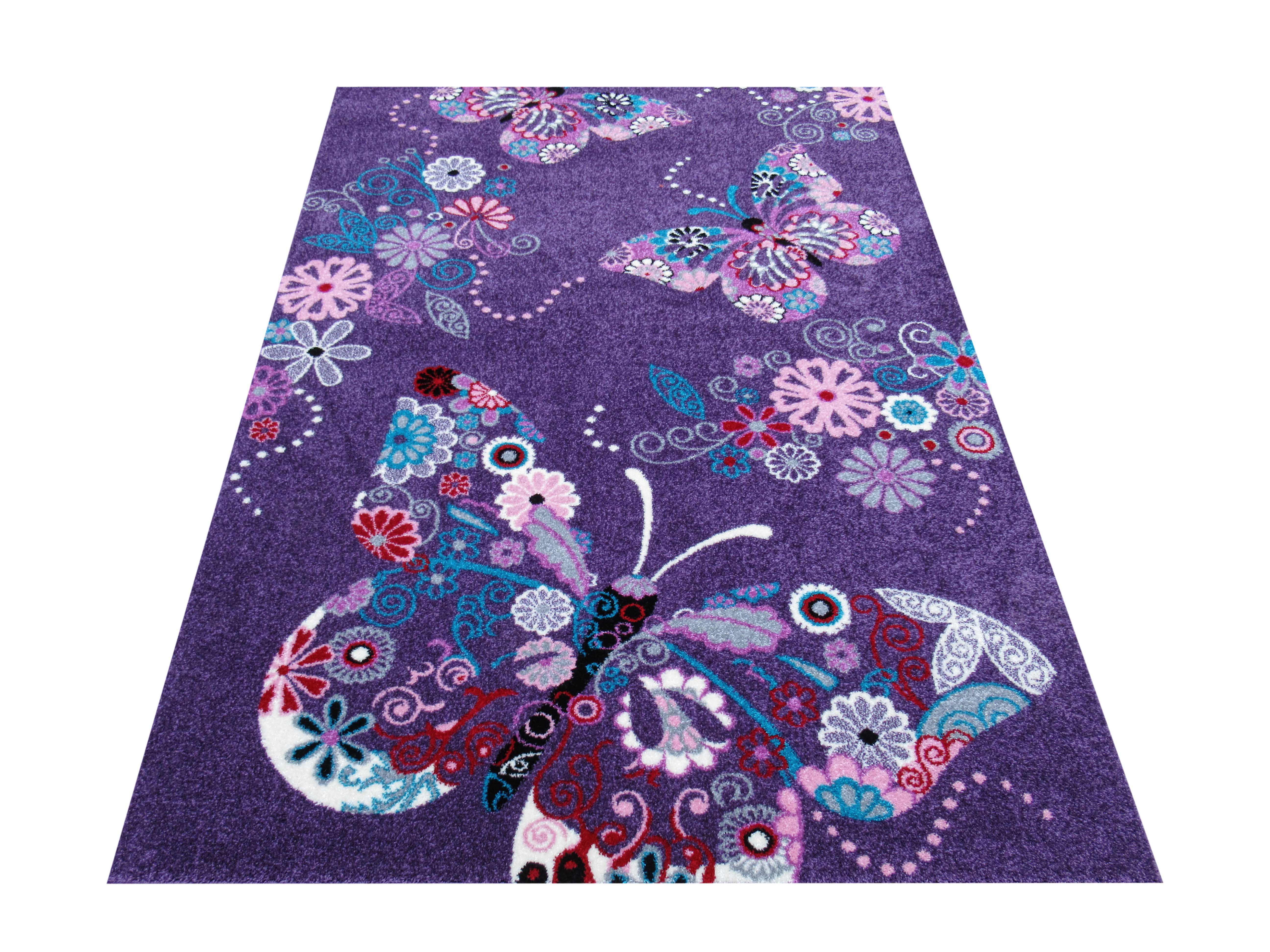 Dywan Bella Dla Dzieci 03 Fioletowy Motylki