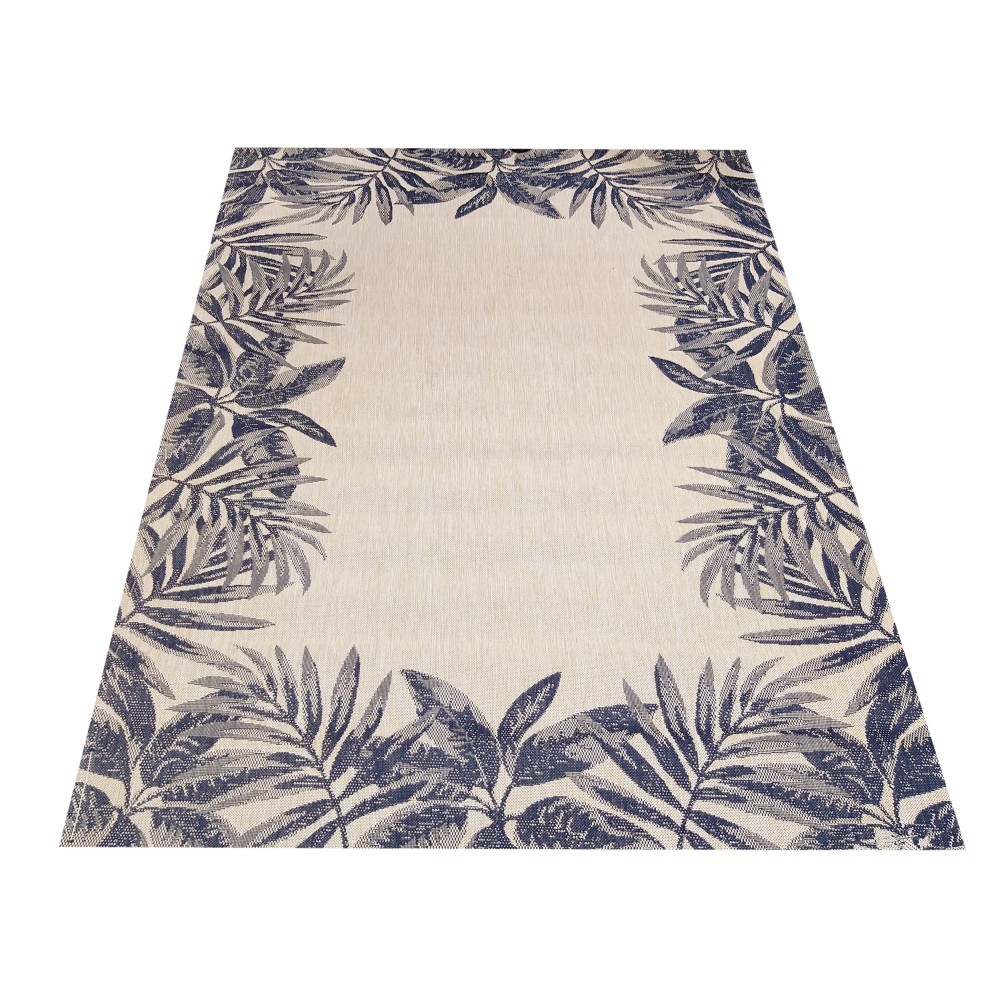 Dywan Nowoczesny Sznurkowy OUTDOOR Patio 37 - Beżowo - Granatowy