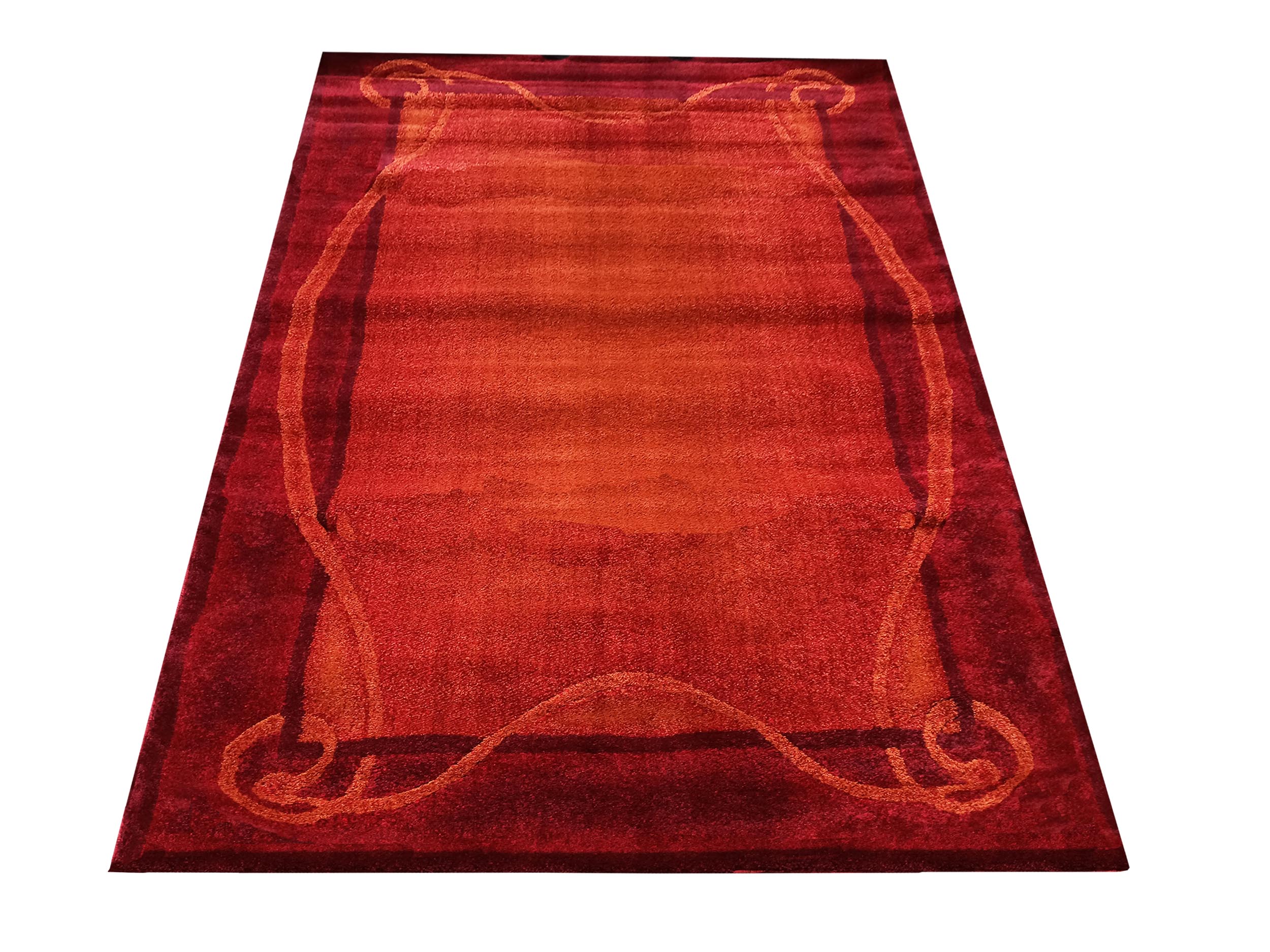 Dywan Nowoczesny Do Salonu Sherpa 12 - czerwono - pomarańczowy