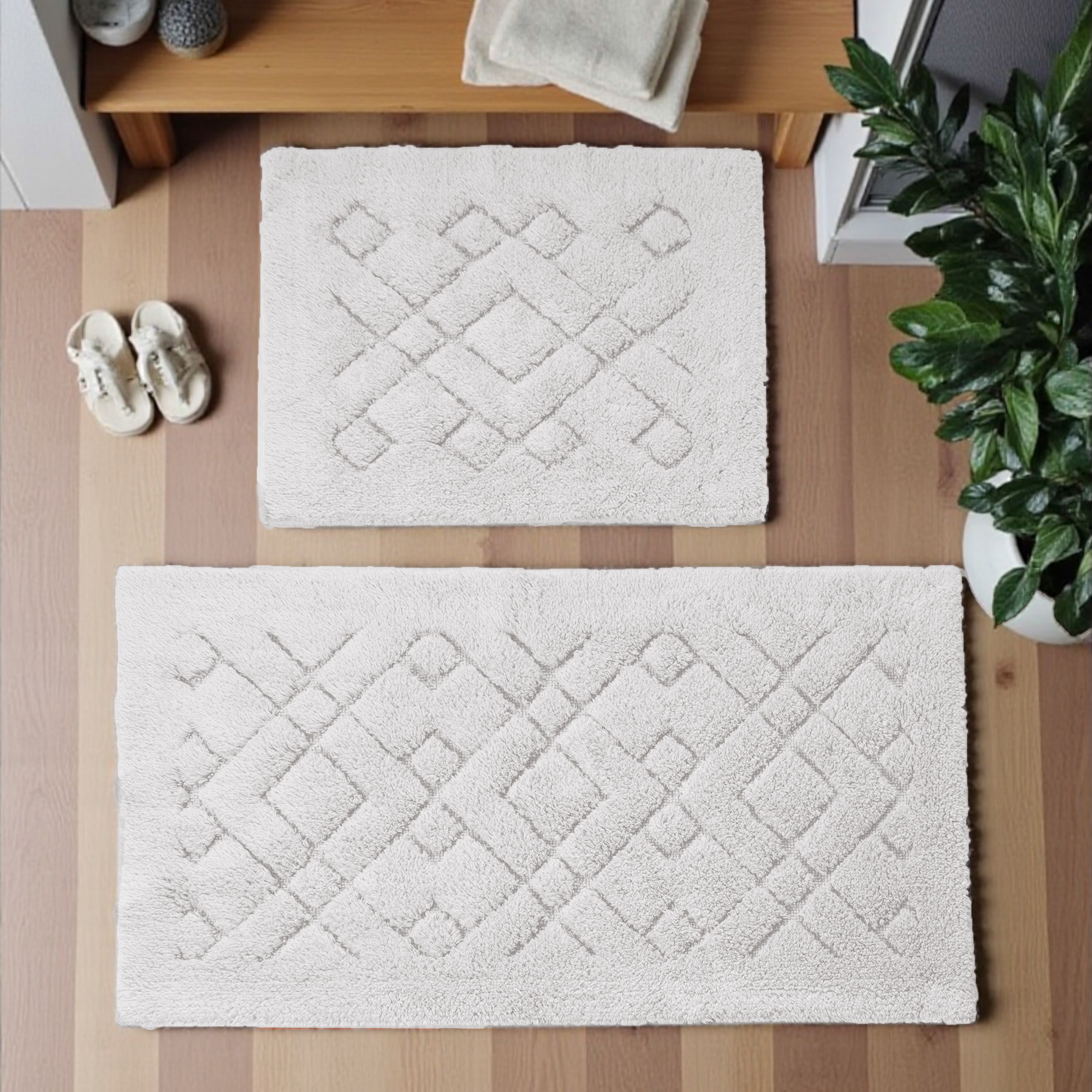 Komplet Dywaników Łazienkowych Boston 12 - Kremowy