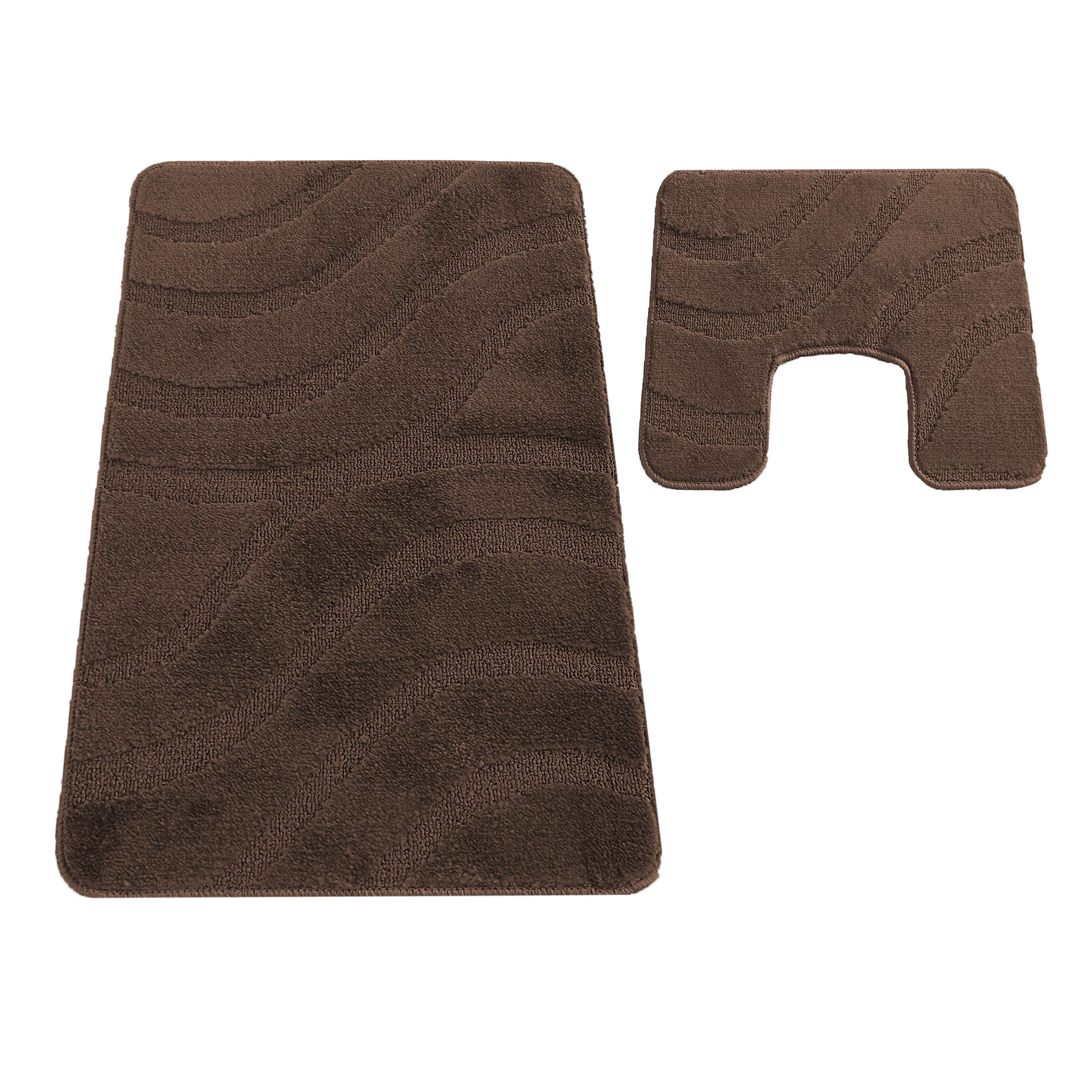 Komplet Dywaników Łazienkowych Montana Symphony - Czekoladowy Pod WC Antypoślizgowy