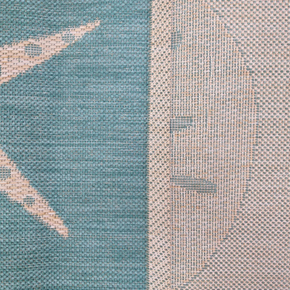 Dywan Nowoczesny Sznurkowy OUTDOOR Patio 101 - Turkusowo - Beżowy Dywan Nowoczesny Sznurkowy OUTDOOR Patio 101 - Turkusowo - Beżowy