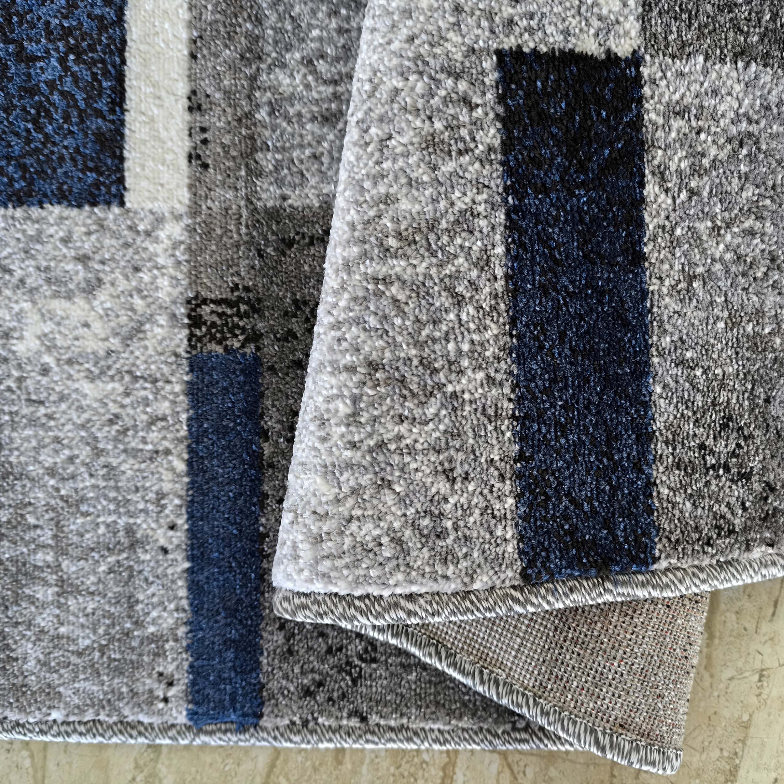 Dywan Nowoczesny Otto 09 Szaro-Granatowy Dywan Nowoczesny Otto 09 Szaro-Granatowy