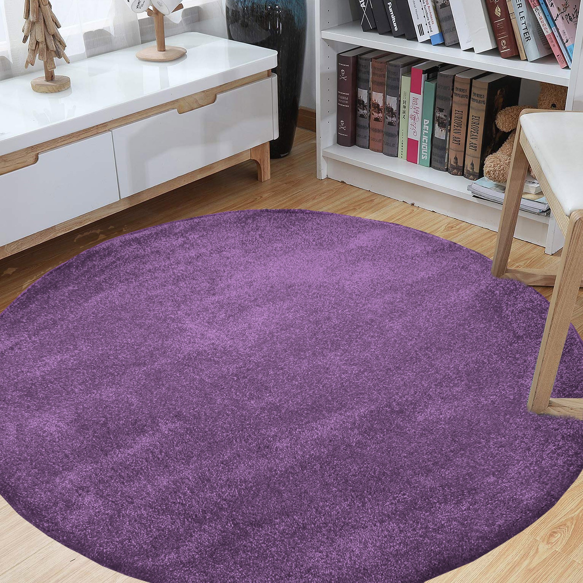 Dywan Nowoczesny Shaggy Cosy Balta Koło 01 - BO - Fioletowy