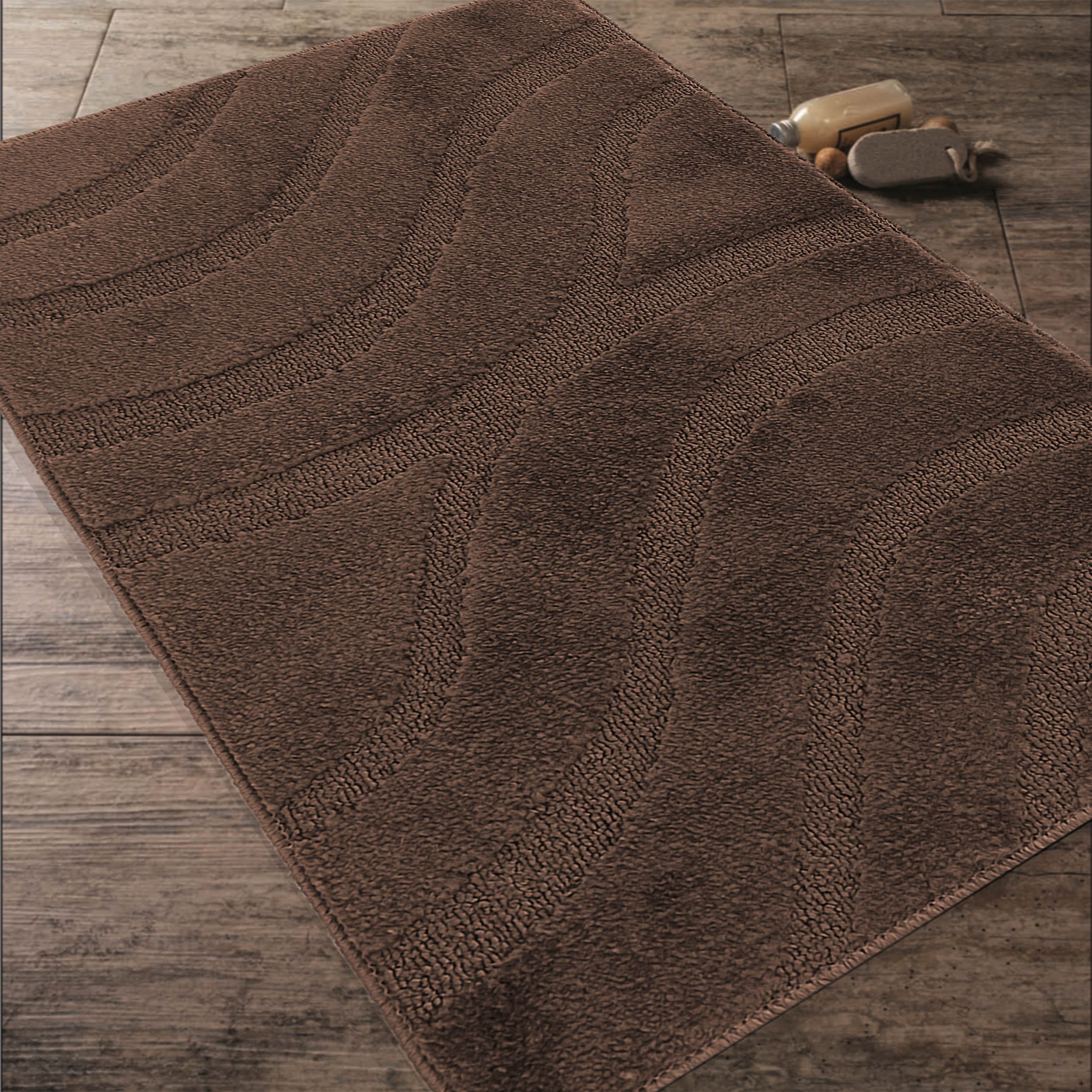 Komplet Dywaników Łazienkowych Montana Symphony - Czekoladowy Pod WC Antypoślizgowy