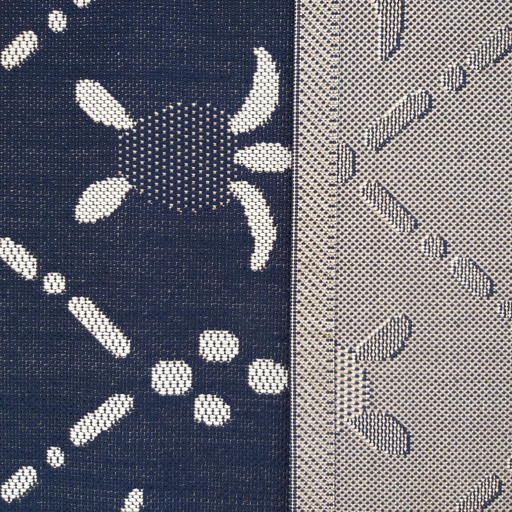 Dywan Nowoczesny Sznurkowy OUTDOOR Patio 49 - Granatowo - Kremowy