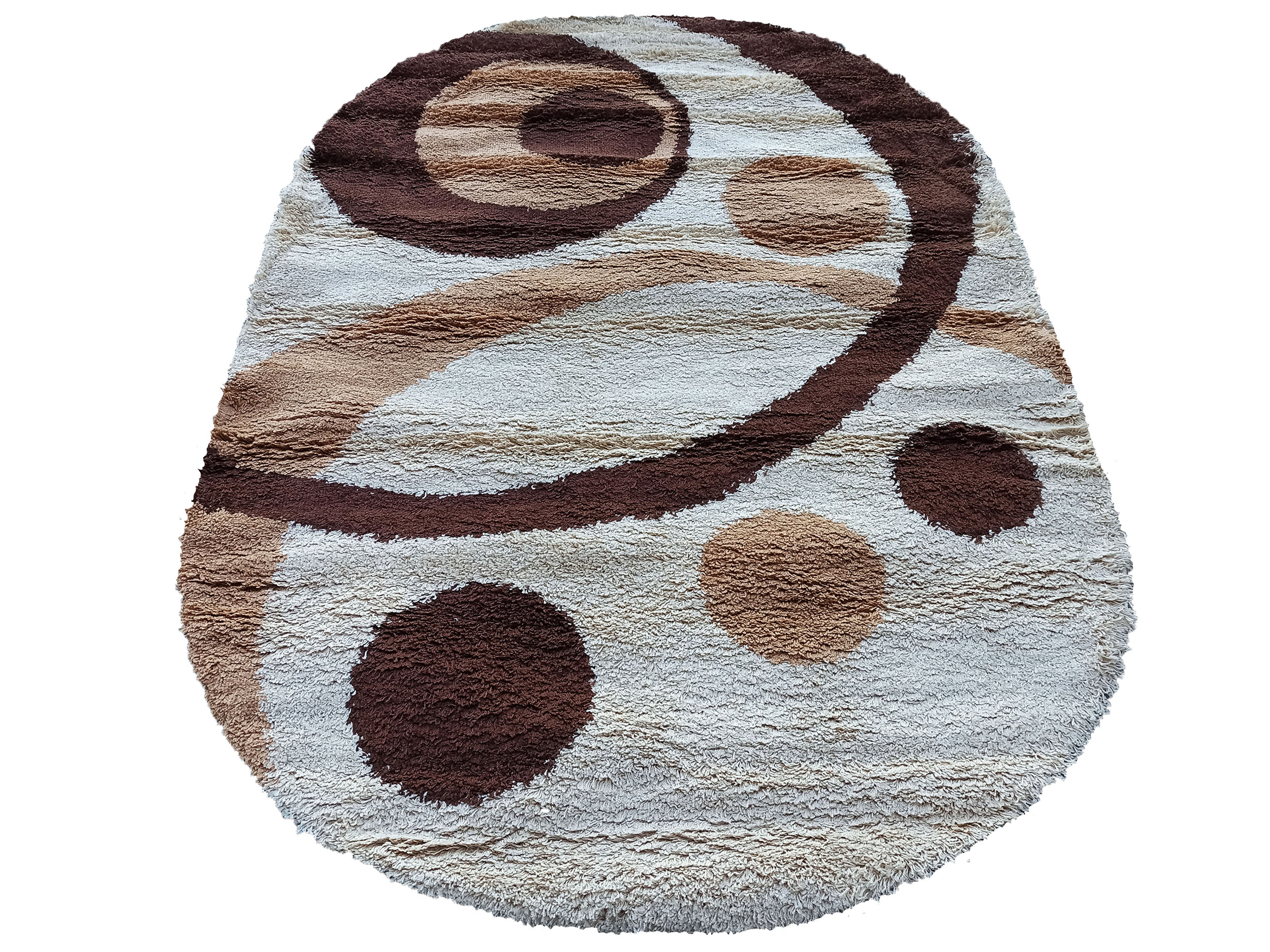 Dywan Nowoczesny Shaggy Long 25-BE owalny - wielokolorowy