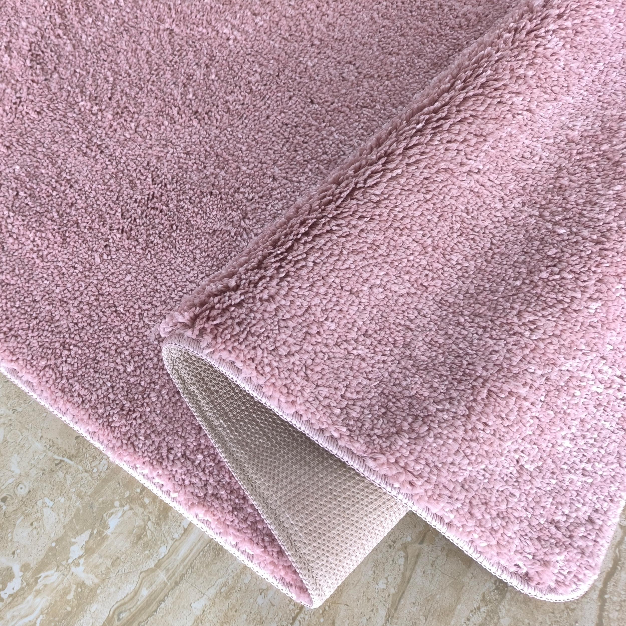 Dywan Kamel Typu Shaggy Nowoczesny Soft - Pudrowy róż