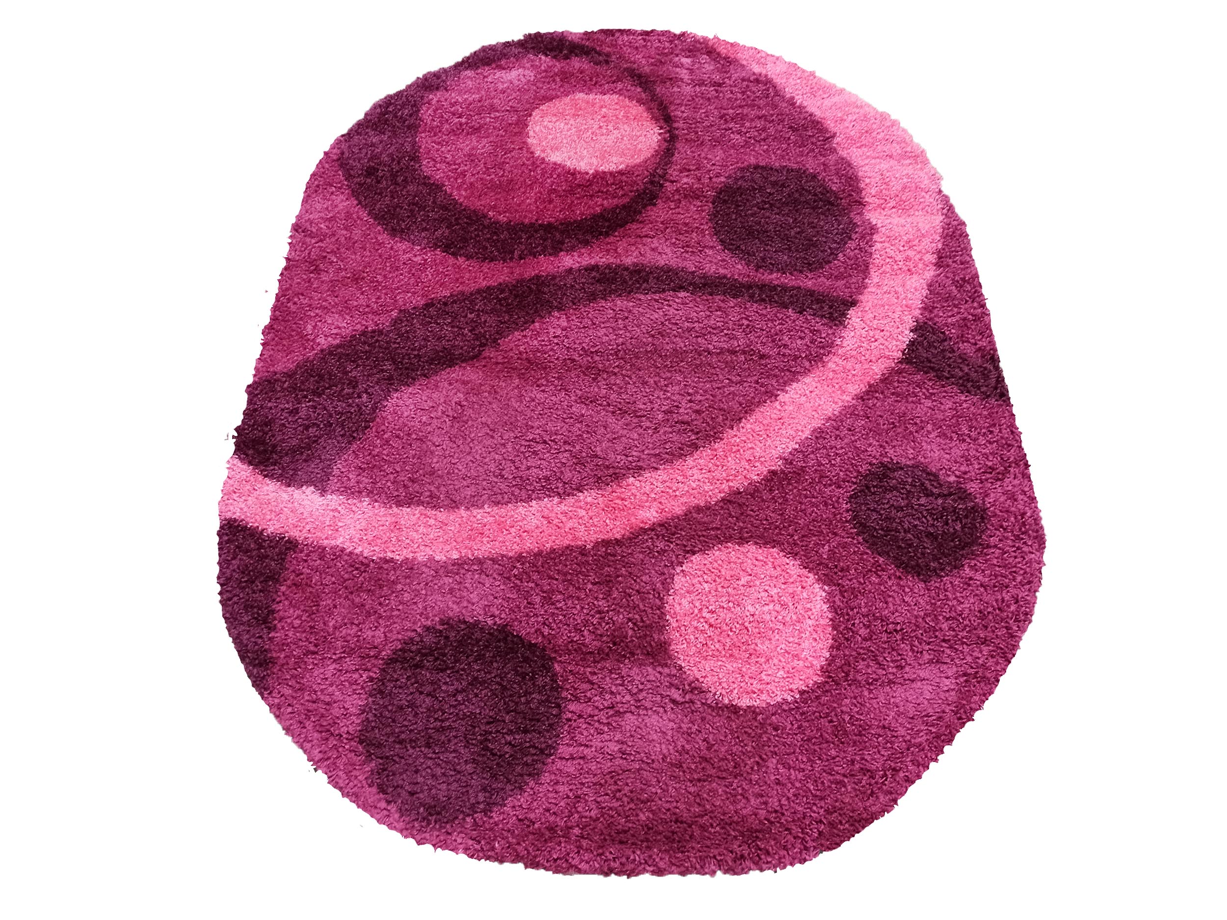 Dywan Nowoczesny Shaggy Long 00025A-L owalny - wielokolorowy