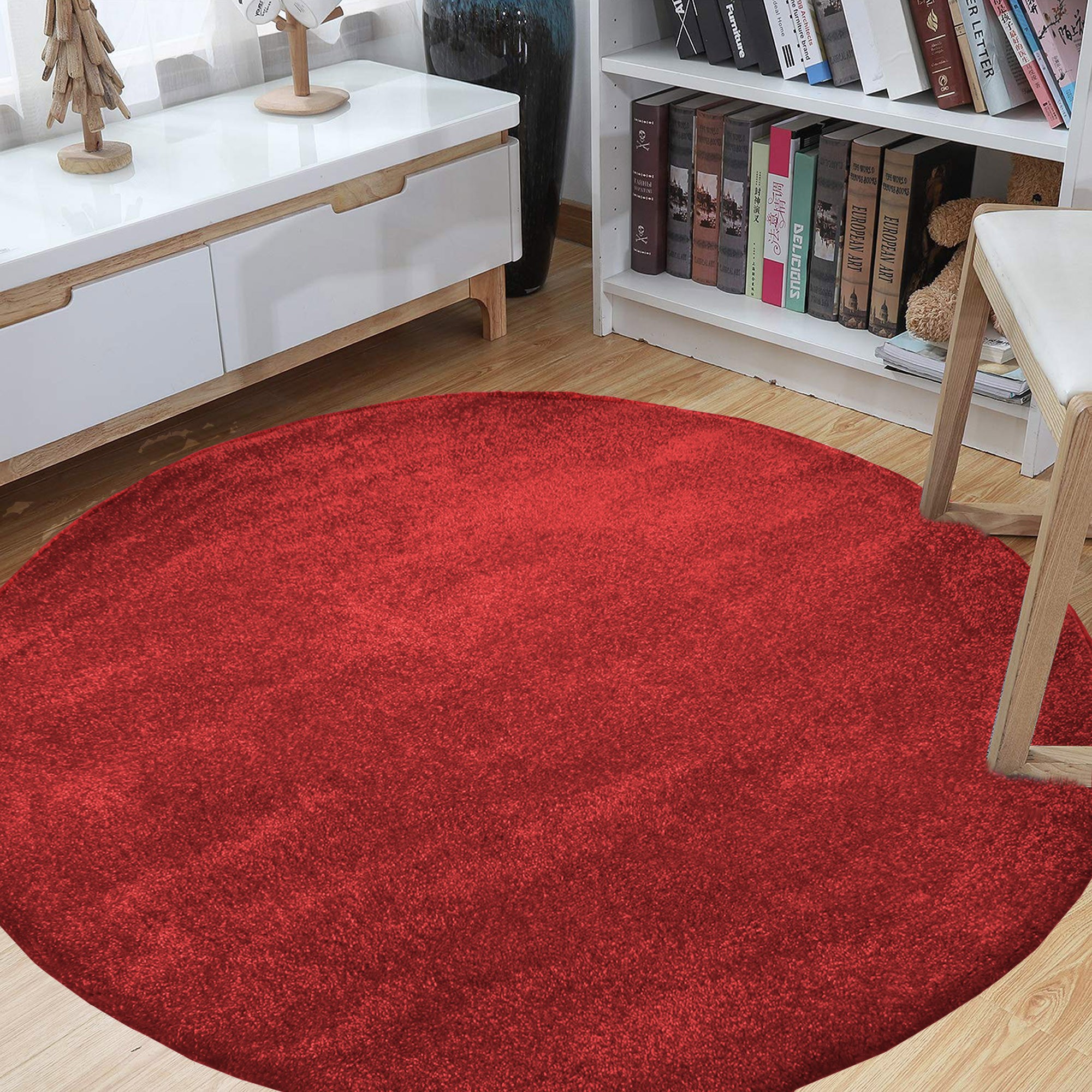 Dywan Nowoczesny Shaggy Cosy Balta Koło 01 - BO - Czerwony Dywan Nowoczesny Shaggy Cosy Balta Koło 01 - BO - Czerwony