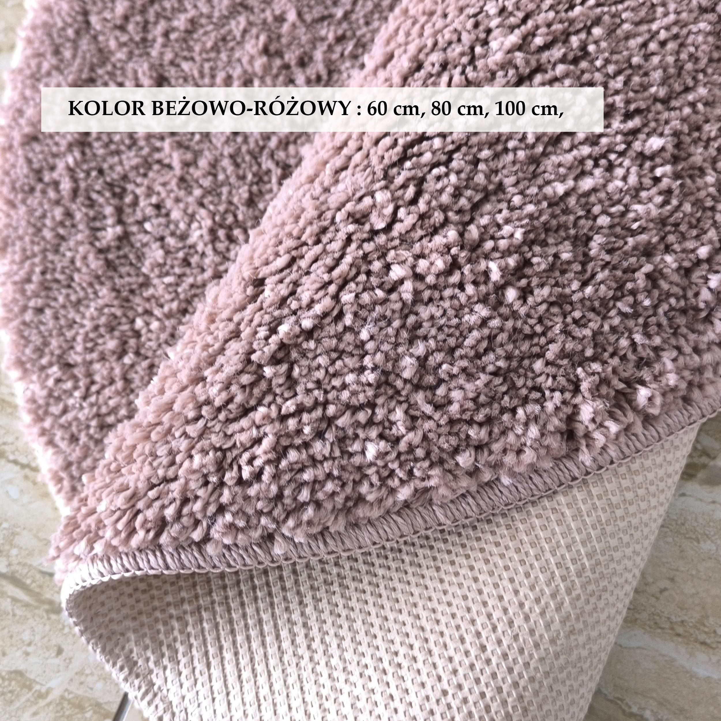 Dywan Kamel Typu Shaggy Nowoczesny Soft Koło - Karmelowy 