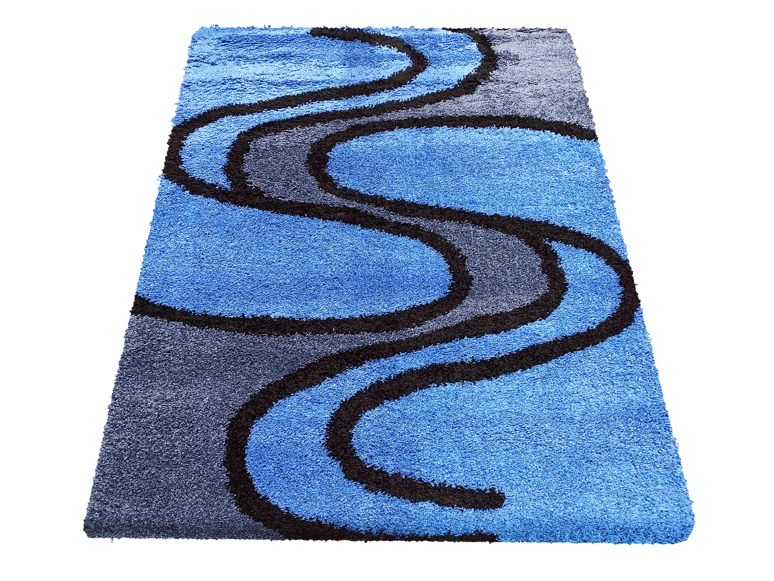 Dywan Nowoczesny Shaggy Long 00033A-BU - wielokolorowy