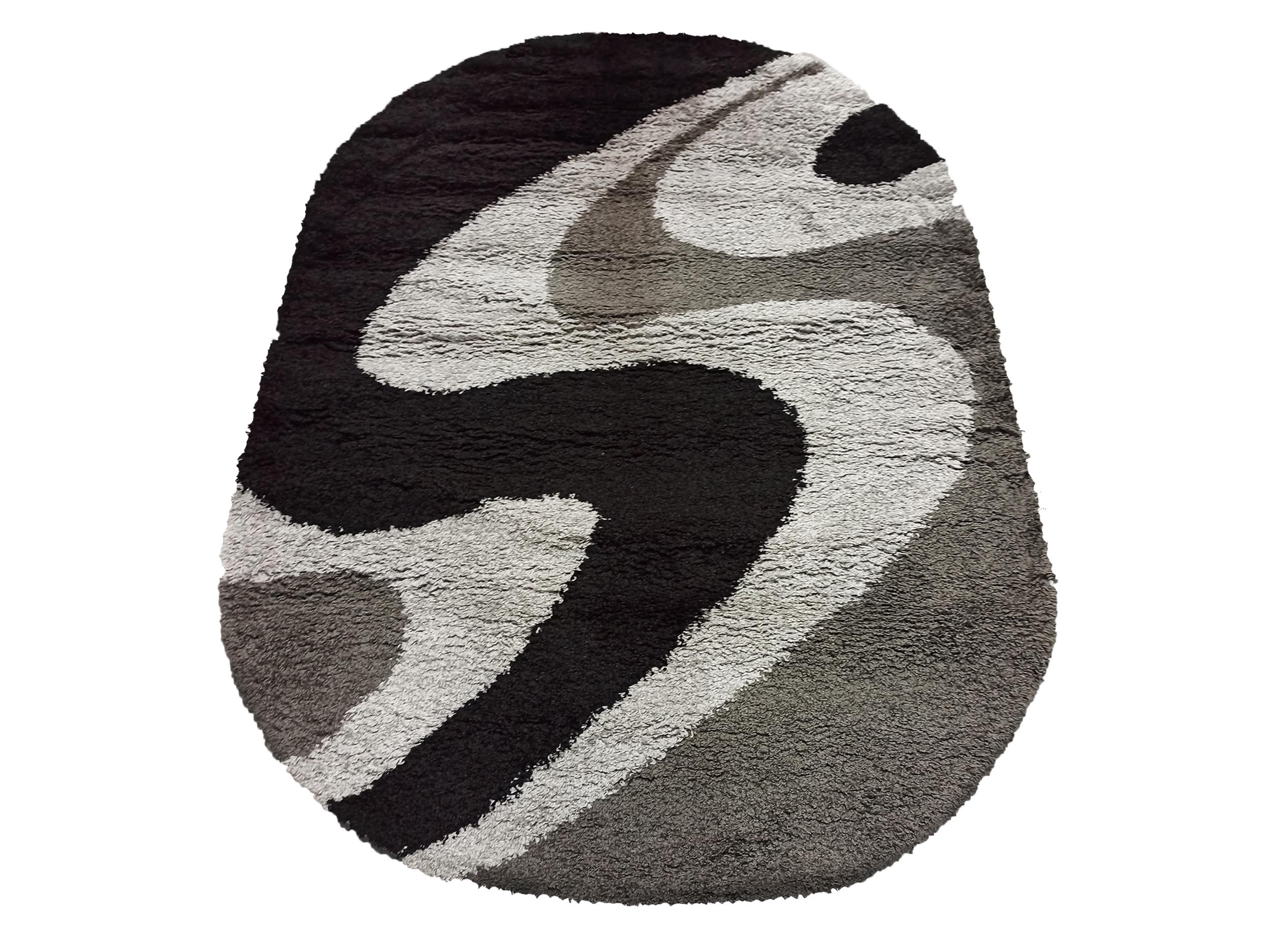 Dywan Nowoczesny Shaggy Long 0881B-GY owalny - wielokolorowy Dywan Nowoczesny Shaggy Long 0881B-GY owalny - wielokolorowy