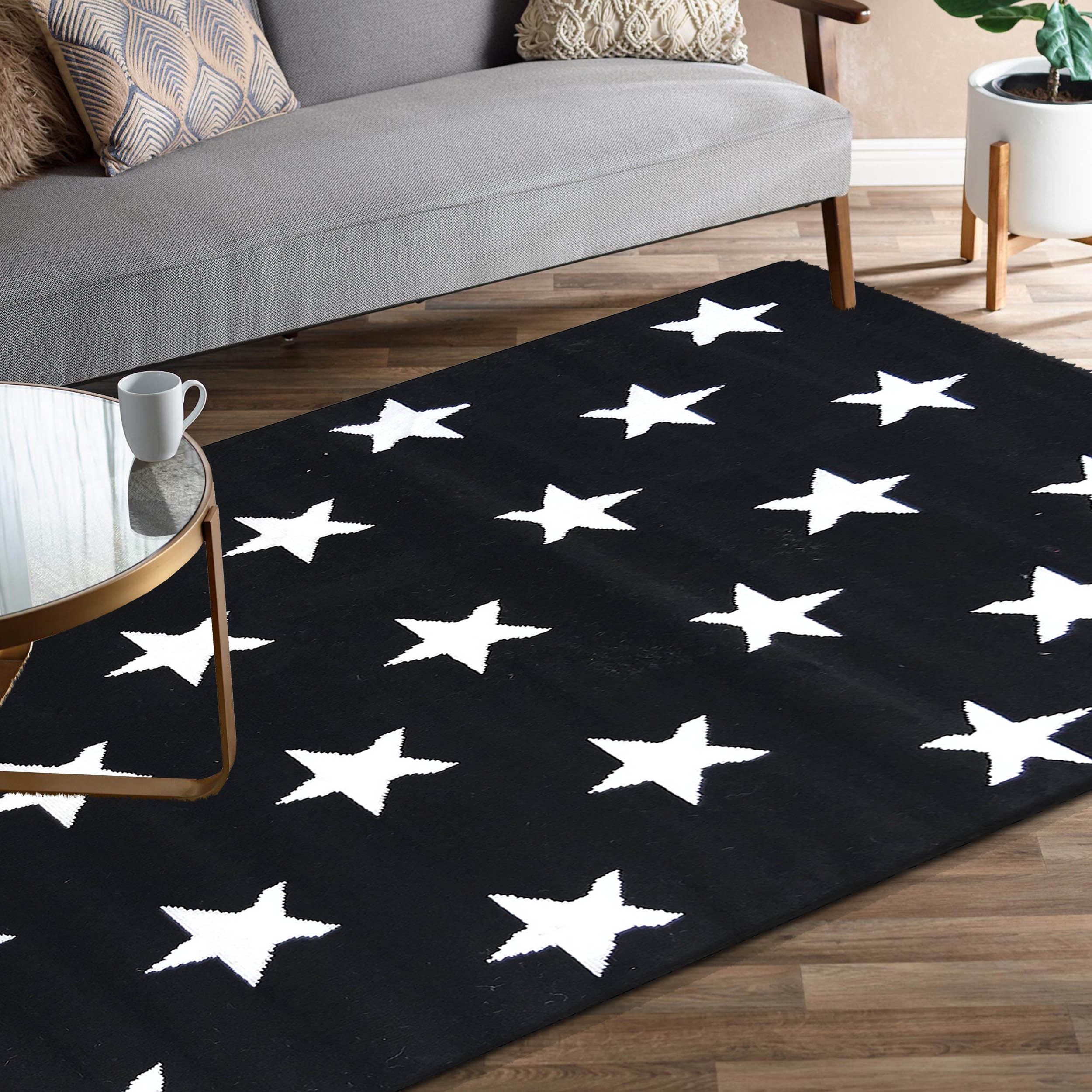 Dywan Nowoczesny Soho 2202A-WB - czarno - biały