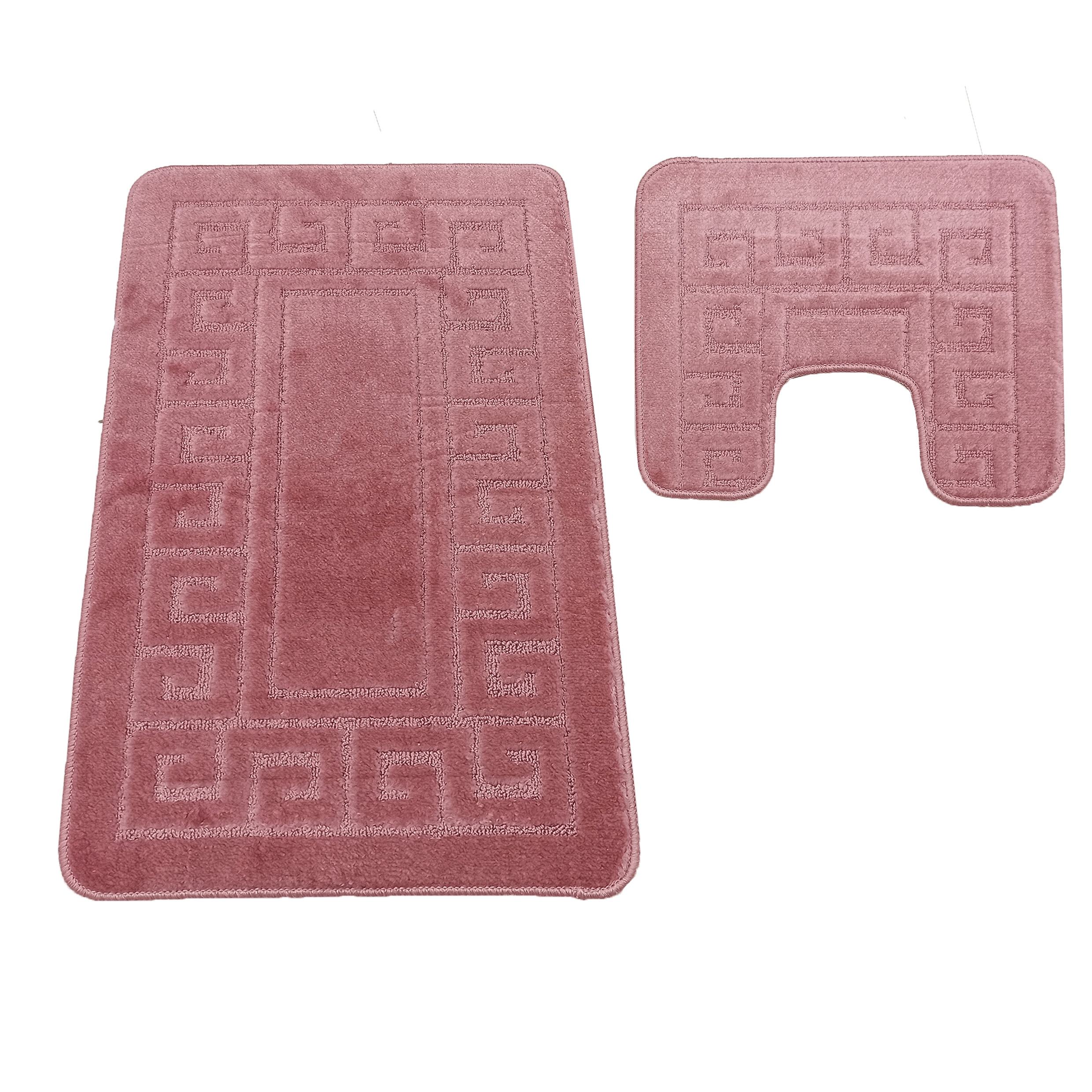 Komplet Dywaników Łazienkowych Montana Ethnic - Różowy Pod WC Antypoślizgowy