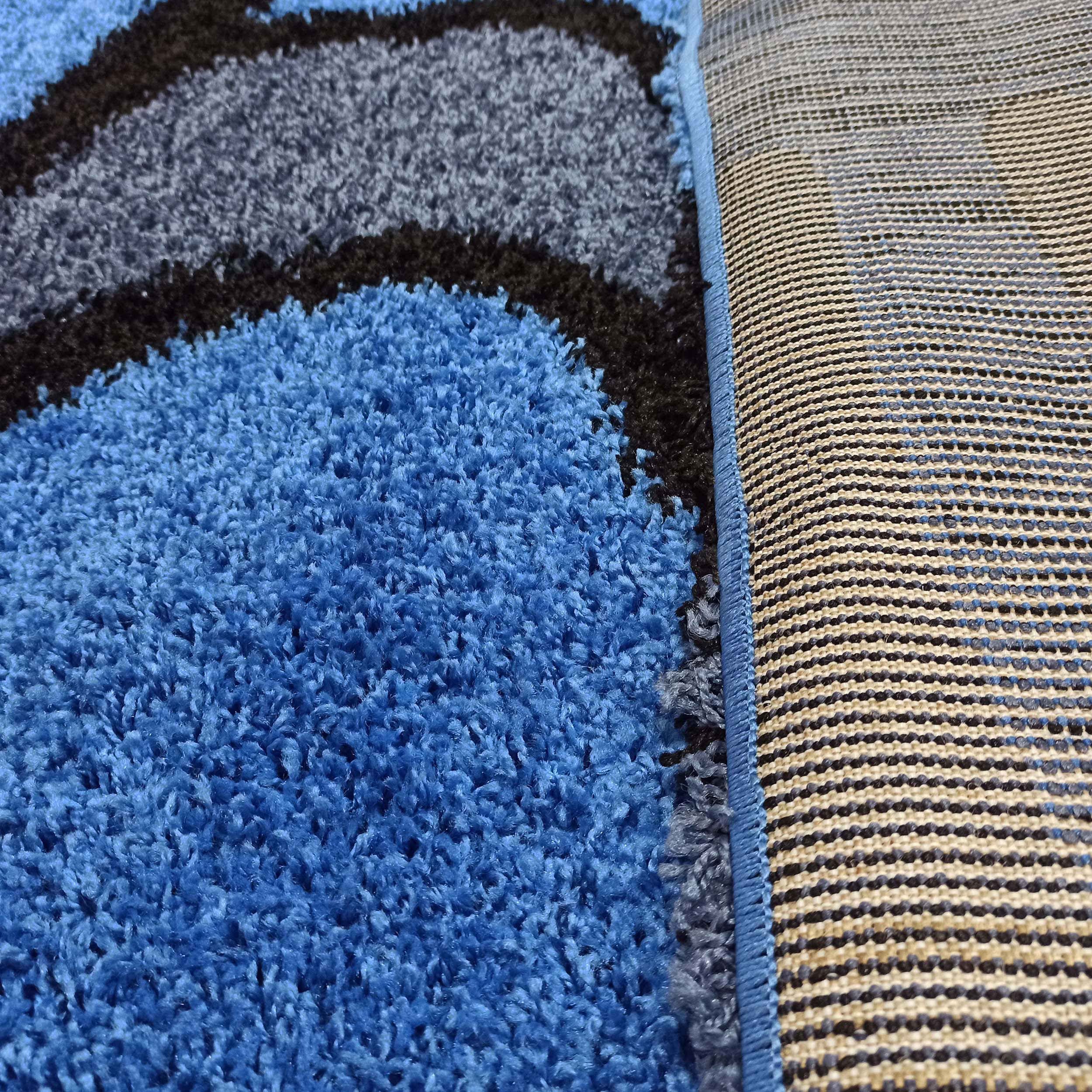 Dywan Nowoczesny Shaggy Long 00033A-BU - wielokolorowy